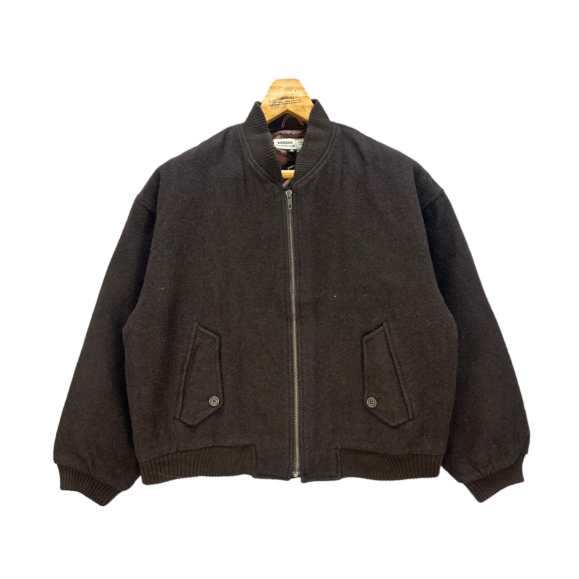Vintage DANLEGS EMBROIDERY BIG LOGO WOOL BOMBER JACKET #8971-43 Size US S / EU 44-46 / 1 - 3 Thumbnail