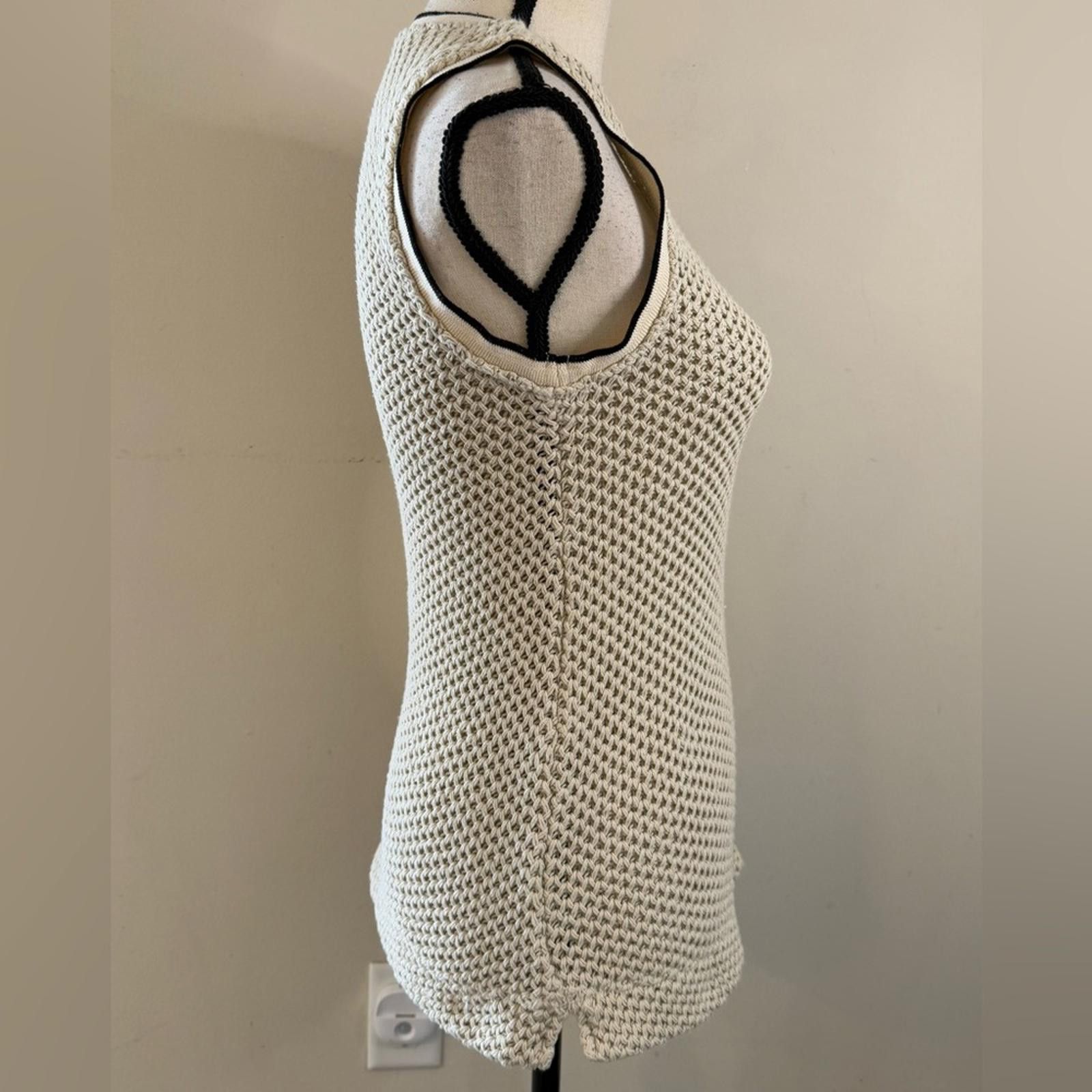 Other Three dots sleeveless beige tan knit cotton sweater SZ SM Size S / US 4 / IT 40 - 2 Thumbnail