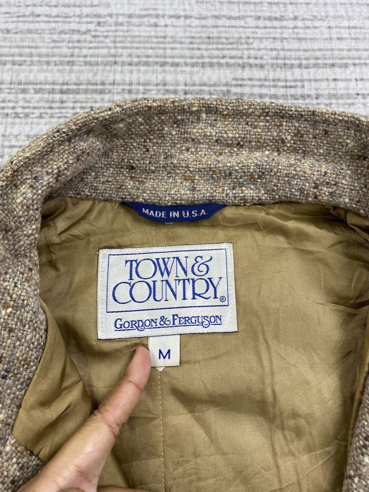 Vintage Vintage Town & Country Made In Usa Wool Breasted Jacket Size US M / EU 48-50 / 2 - 10 Thumbnail