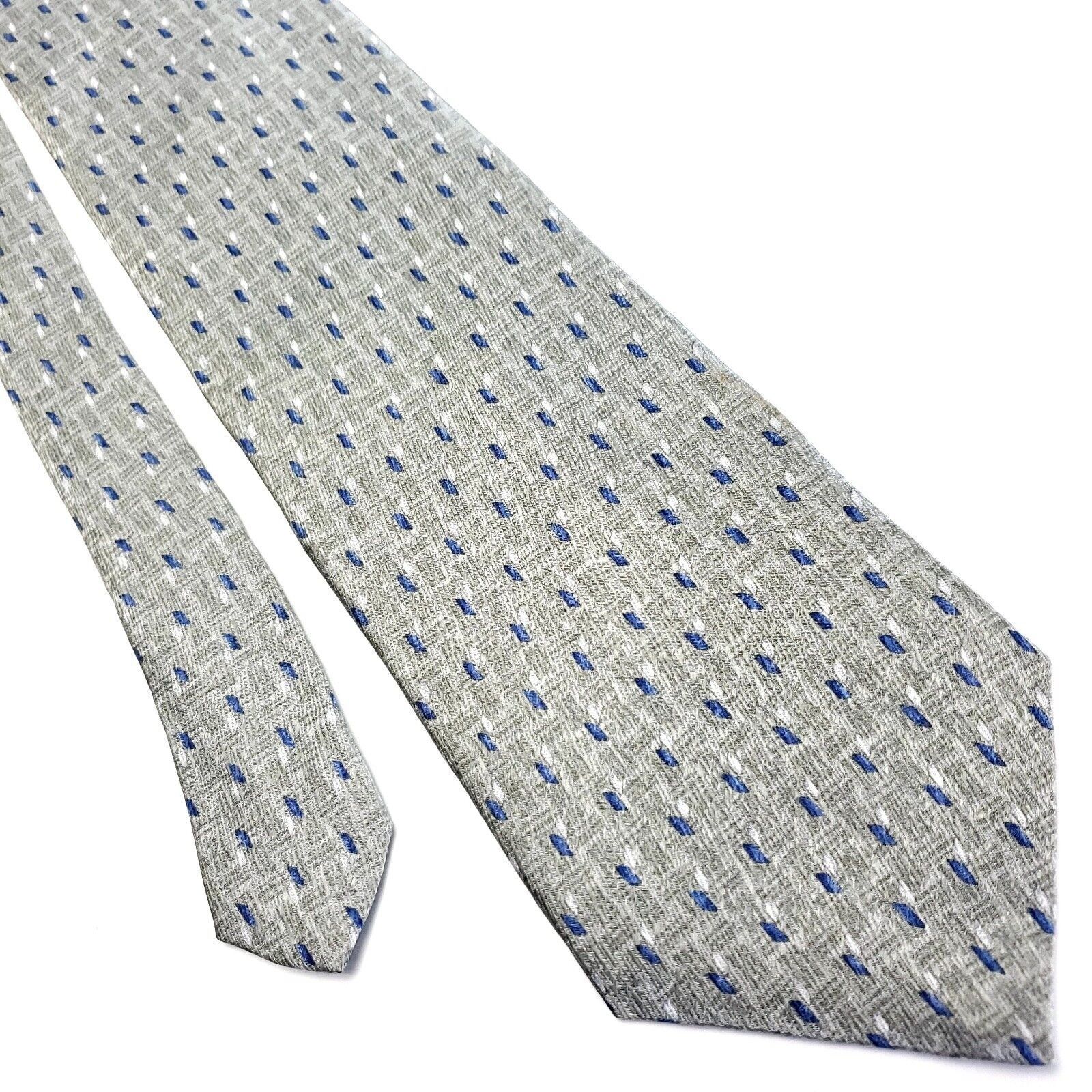 Croft & Barrow Croft & Barrow Silk Tie Gray Blue Geometric Print Wide Size ONE SIZE - 1 Thumbnail
