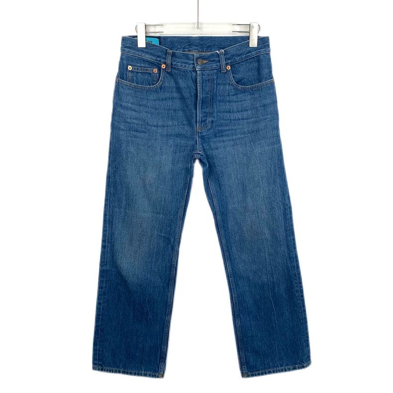 Gucci Gucci Size 25 Blue leather logo Donald Duck jeans trousers Size US 27 - 1 Thumbnail