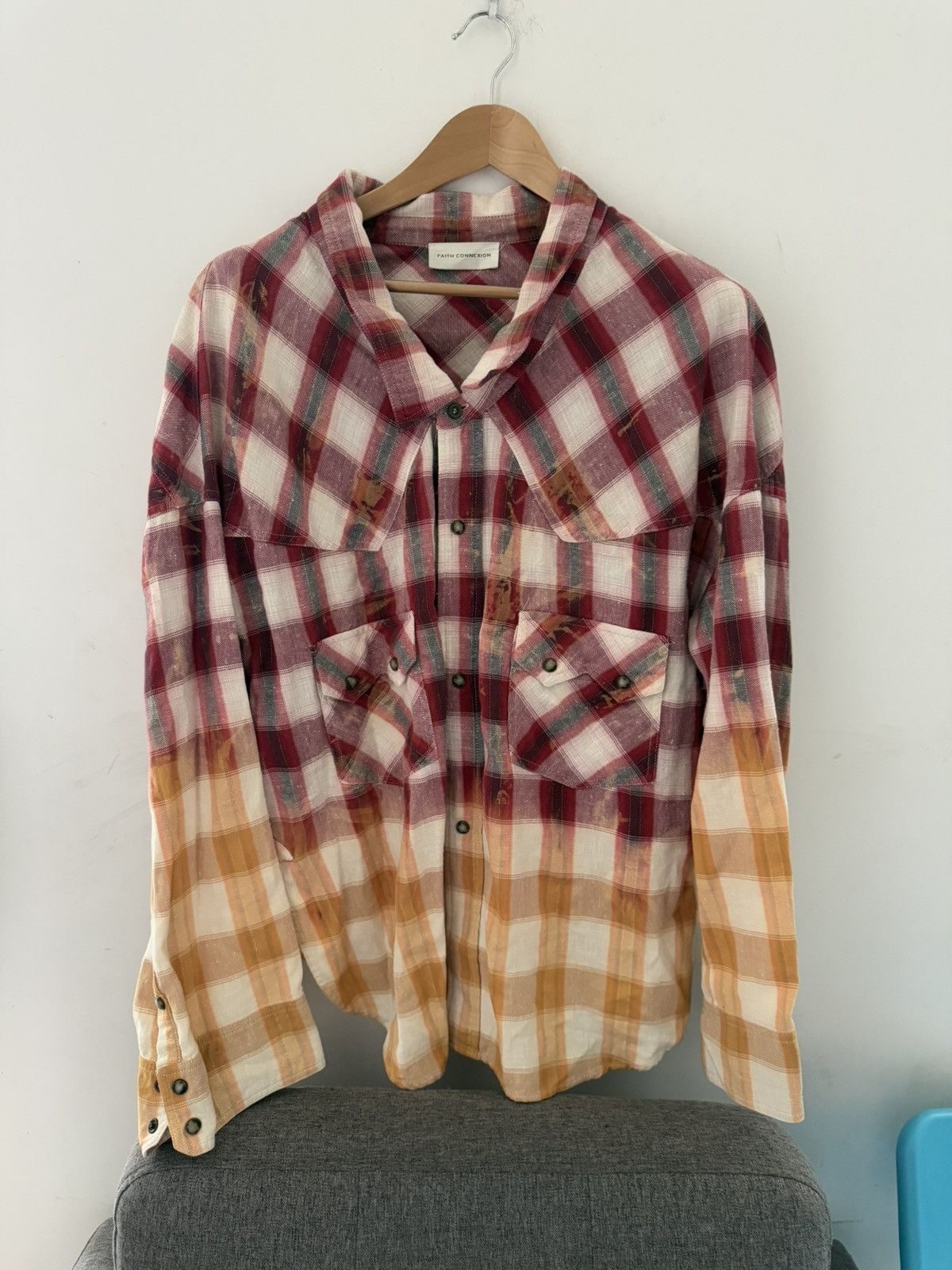 Faith Connexion Faith connexion oversized bleached plaid shirt Size US M / EU 48-50 / 2 - 1 Thumbnail