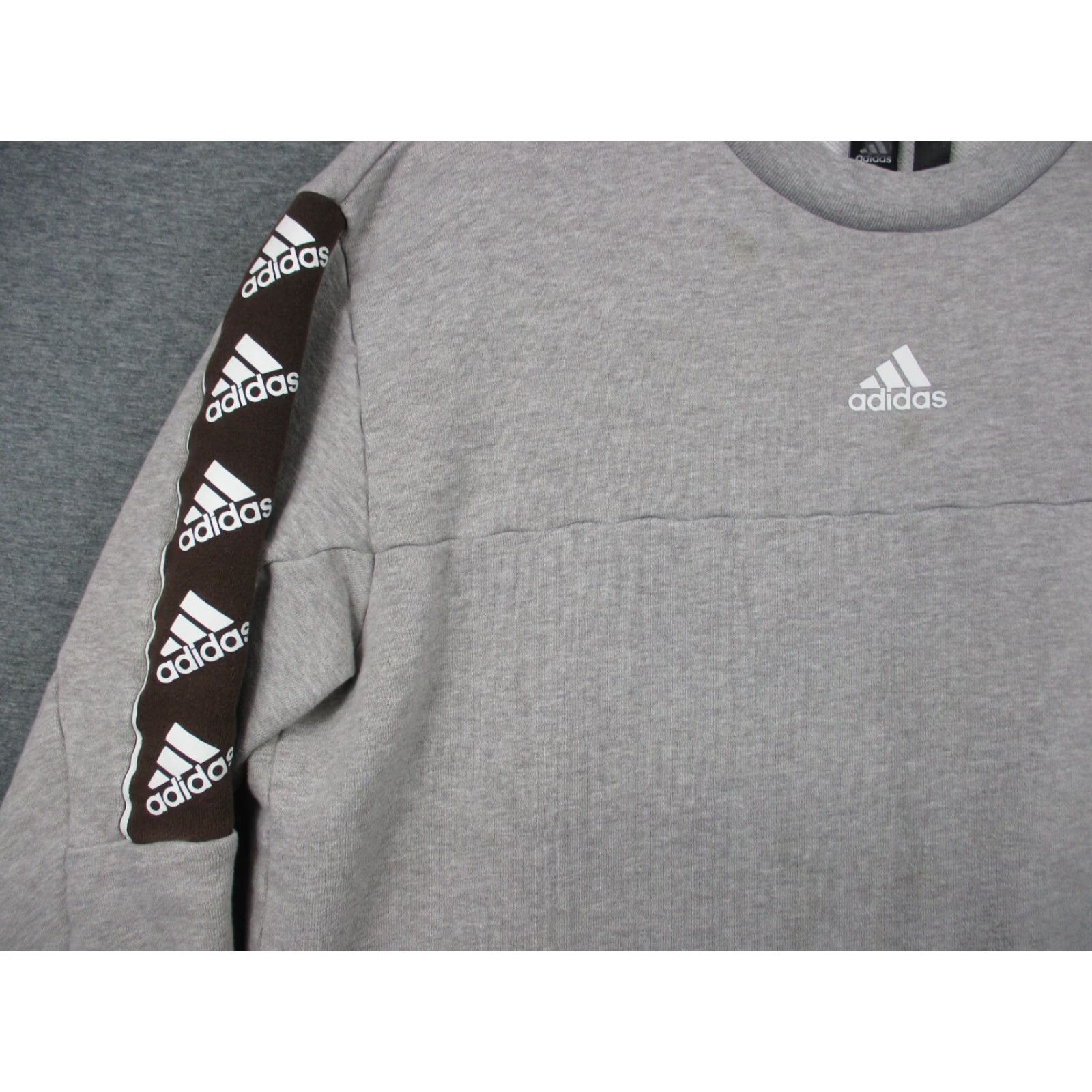 Adidas Adidas Sweatshirt Mens Medium Gray Trefoil Logo Crewneck Size US M / EU 48-50 / 2 - 4 Thumbnail