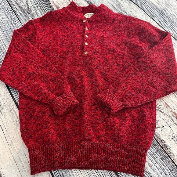 Vintage Vintage “Foxhead Knitting Mills” Wool Pullover Henley Knit R Size L / US 10 / IT 46 - 1 Thumbnail