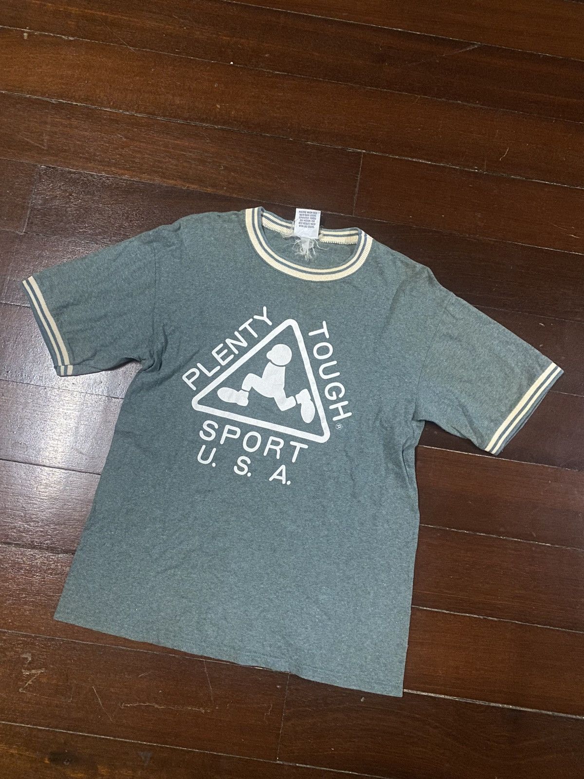Powell Peralta Vintage Plenty Tough Sport USA skateboard ringger tee Size US L / EU 52-54 / 3 - 4 Thumbnail