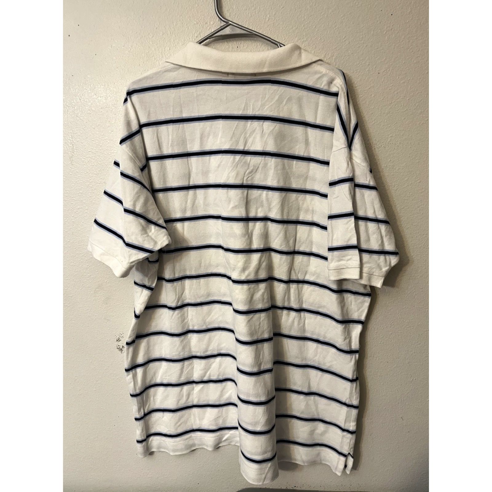 Nautica Nautica Polo Shirt Short Sleeve Mens XXL Blue White Striped Cotton Logo 2XL Regular Classic Golf Boating Shirt Polo Mens Size US XXL / EU 58 / 5 - 3 Thumbnail