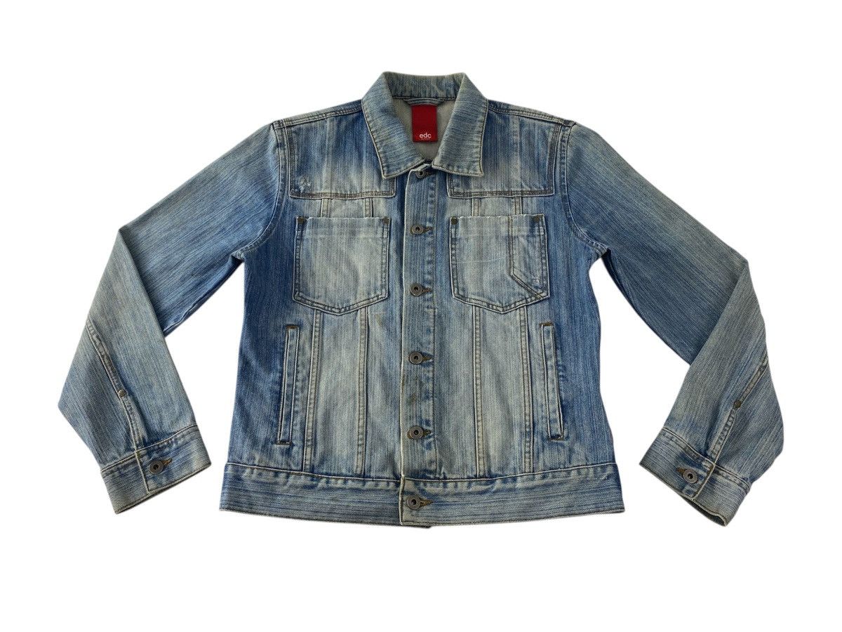 Esprit Edc by Esprit Indigo Denim Trucker Jeans Jacket Size US M / EU 48-50 / 2 - 1 Thumbnail