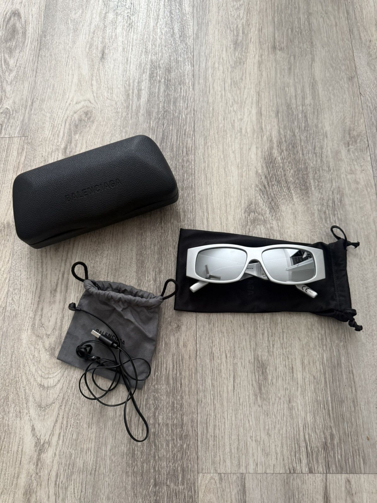 Balenciaga Balenciaga LED Sunglasses Grey Silver Size ONE SIZE - 1 Thumbnail