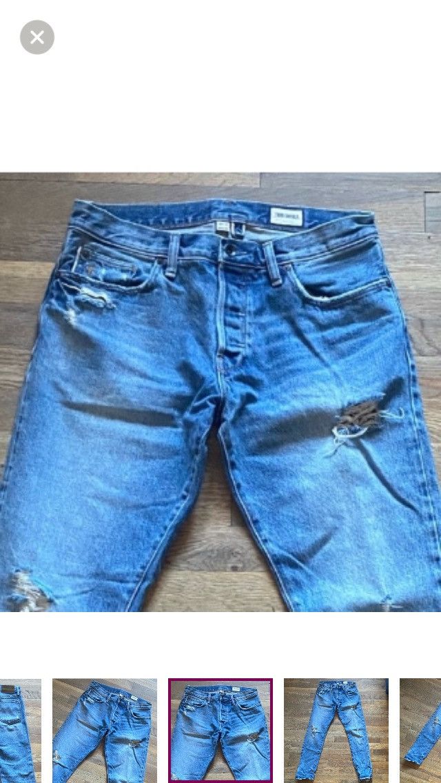 Todd Snyder Todd Snyder Slim Selvedge Japanese Jean in Destroyed Wash Size US 30 / EU 46 - 12 Thumbnail