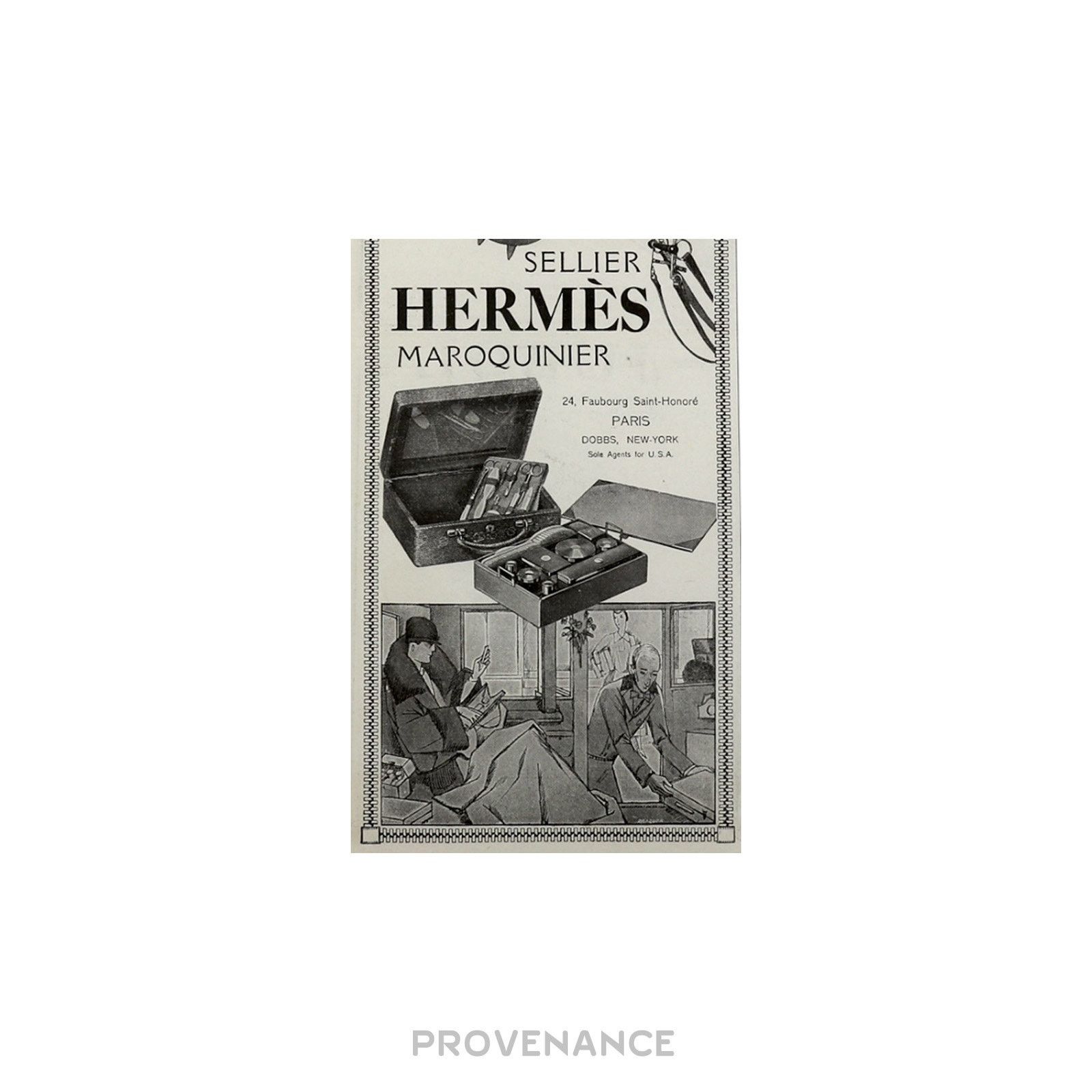 Hermes 🔴 Hermes Antique Vintage Newsprint Ad - SELLIER MAROQUINIER Size ONE SIZE - 6 Thumbnail