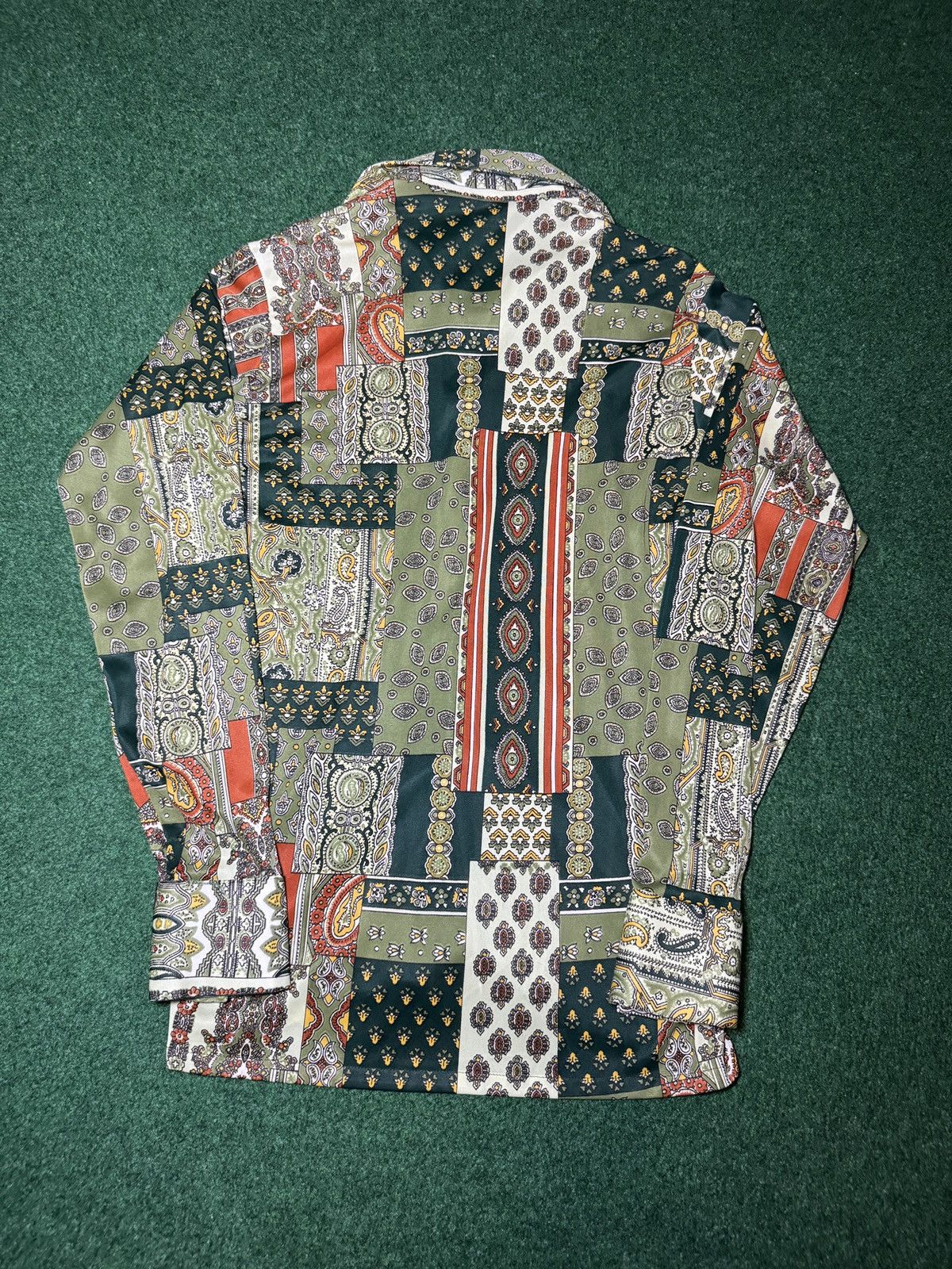 Puritan Vintage 70s Puritan Patchwork Paisley Disco Button Up Shirt Size US S / EU 44-46 / 1 - 4 Thumbnail