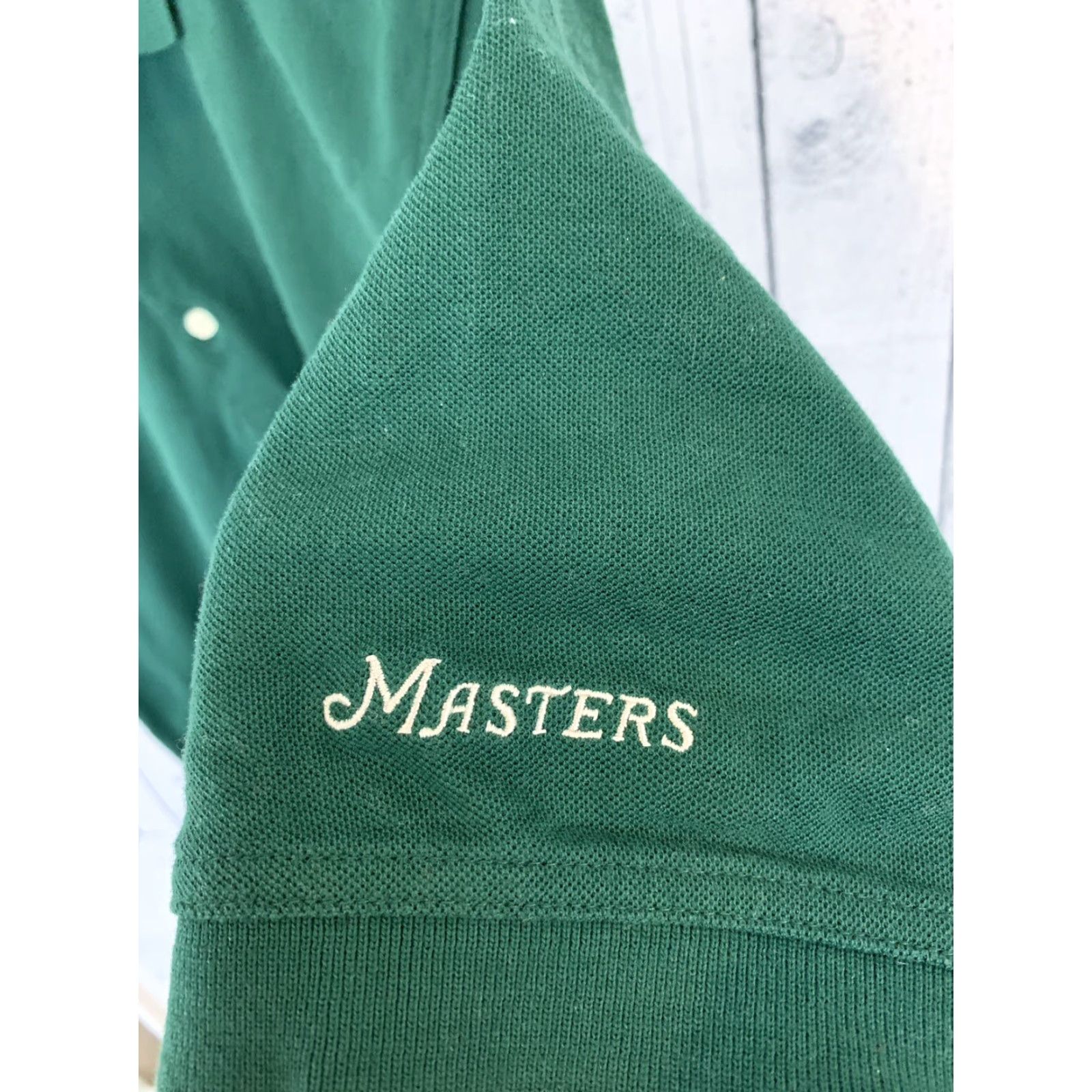 Vintage Masters Polo Shirt Golf 100% Cotton Short Sleeve Men Large Green Polo Rugby Button-Up Embroidered Shirt Size US L / EU 52-54 / 3 - 4 Thumbnail