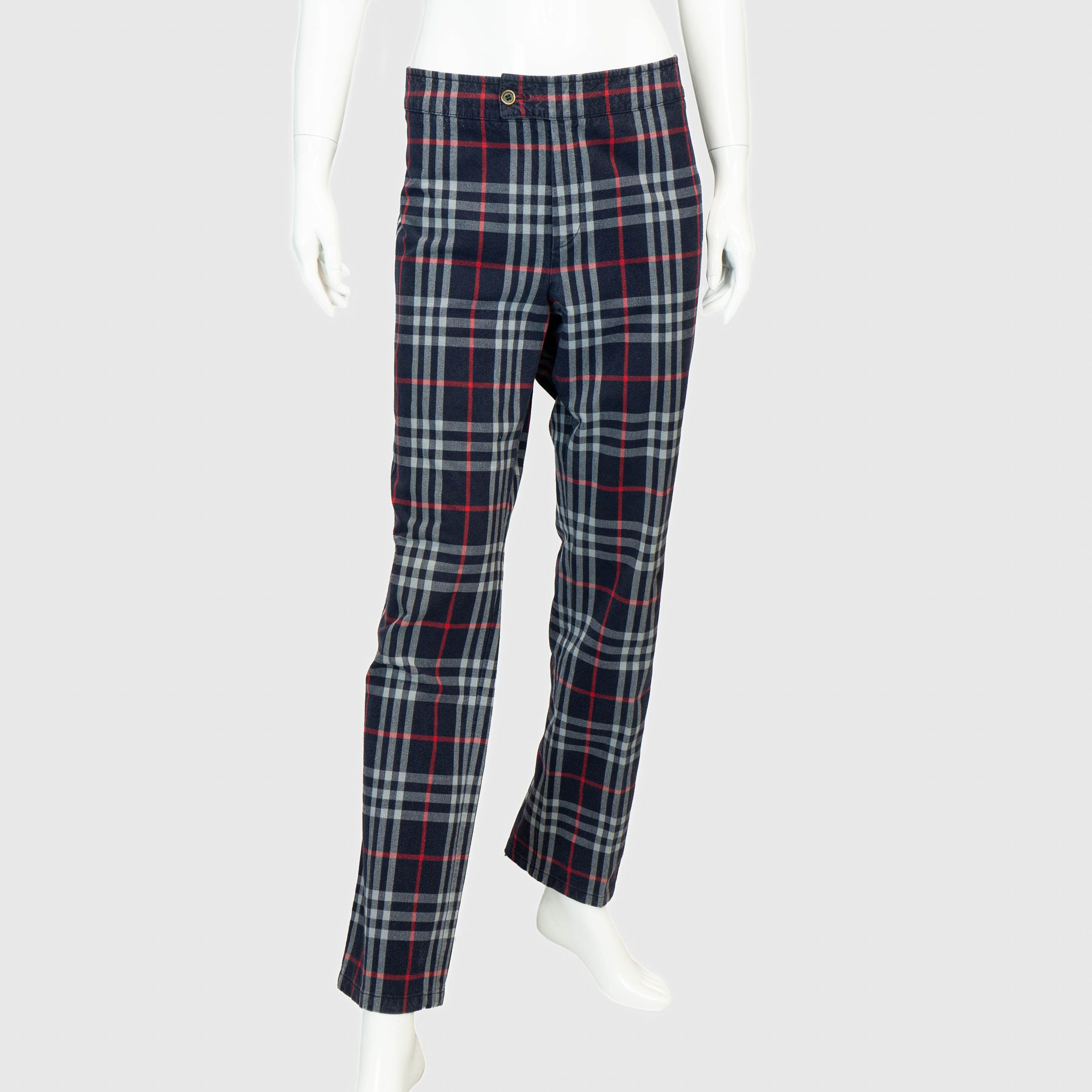 Burberry BURBERRY Check Monogram Pants Black Women Vintage 00s Size 34" / US 12 / IT 48 - 1 Thumbnail