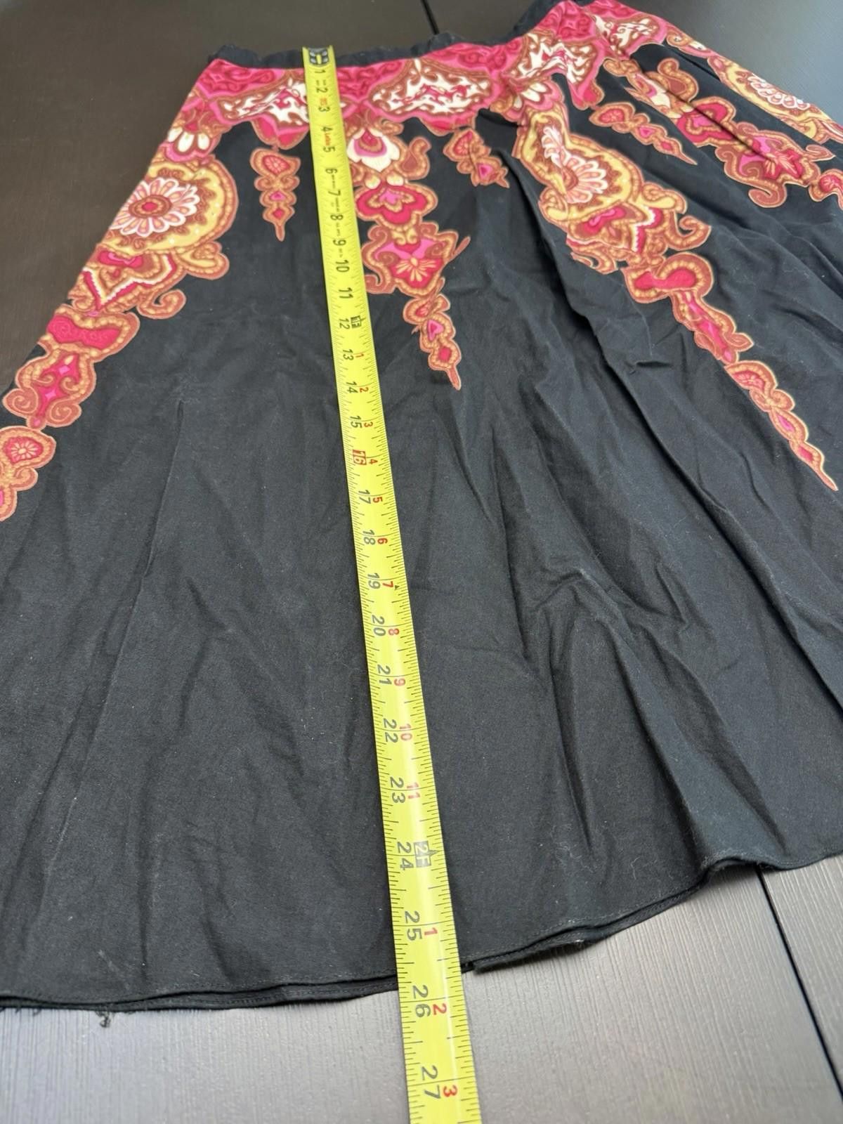 Palm Angels Angie Y2K Boho Midi Skirt M Black Pink Paisley Size 32" / US 10 / IT 46 - 5 Thumbnail