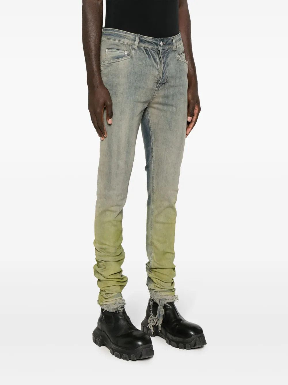Rick Owens o1y0325 Denim Pant in Multicolor Size US 31 - 2 Thumbnail