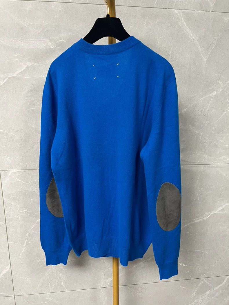 Maison Margiela Maison Margiela Blue V-neck sweater Size US L / EU 52-54 / 3 - 2 Thumbnail