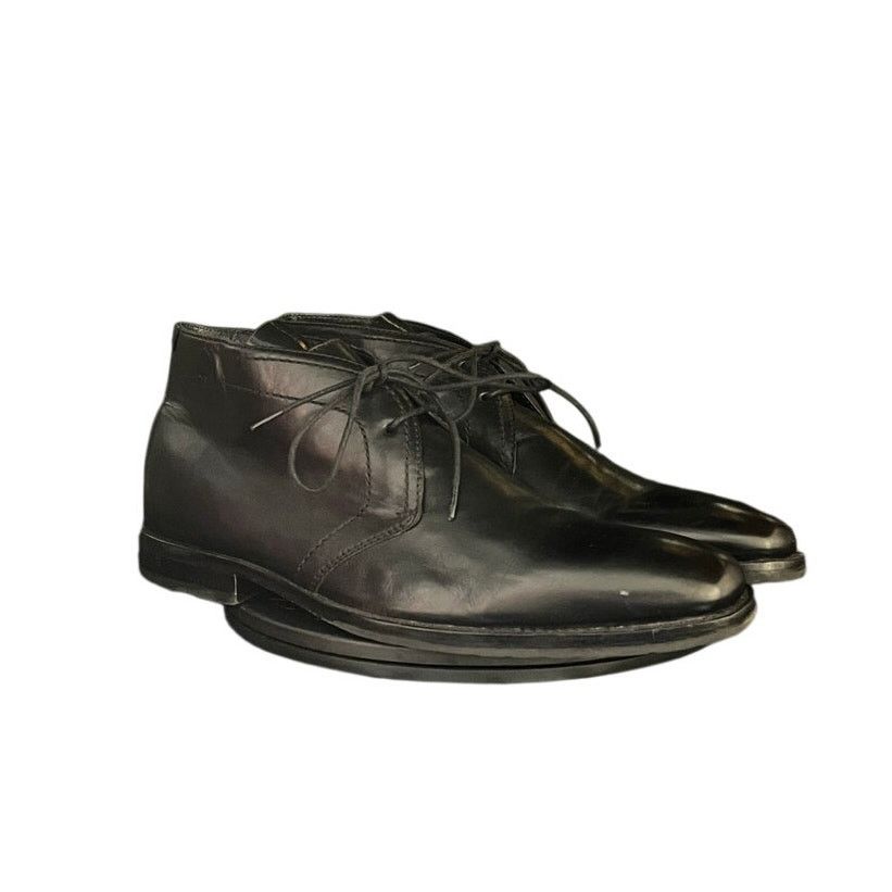 Hugo Boss HUGO BOSS Chukka Black Leather Lace Up Desert Boots US 8.5 Size US 8.5 / EU 41-42 - 2 Thumbnail