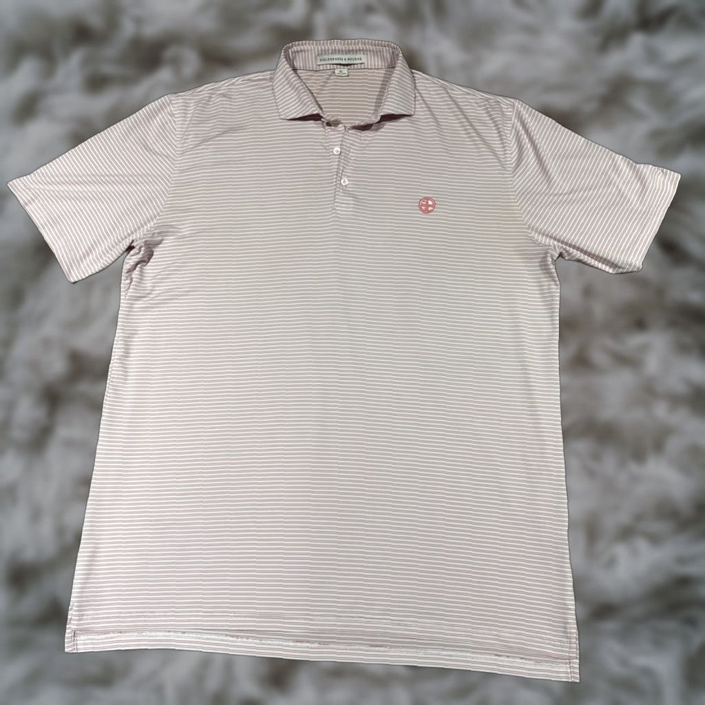 Vintage Holderness & Bourne Polo Shirt Men XL Pink White Golf Logo Athleisure Shirt Polo Short Sleeve Tailored Regular Mens Size US XL / EU 56 / 4 - 1 Thumbnail