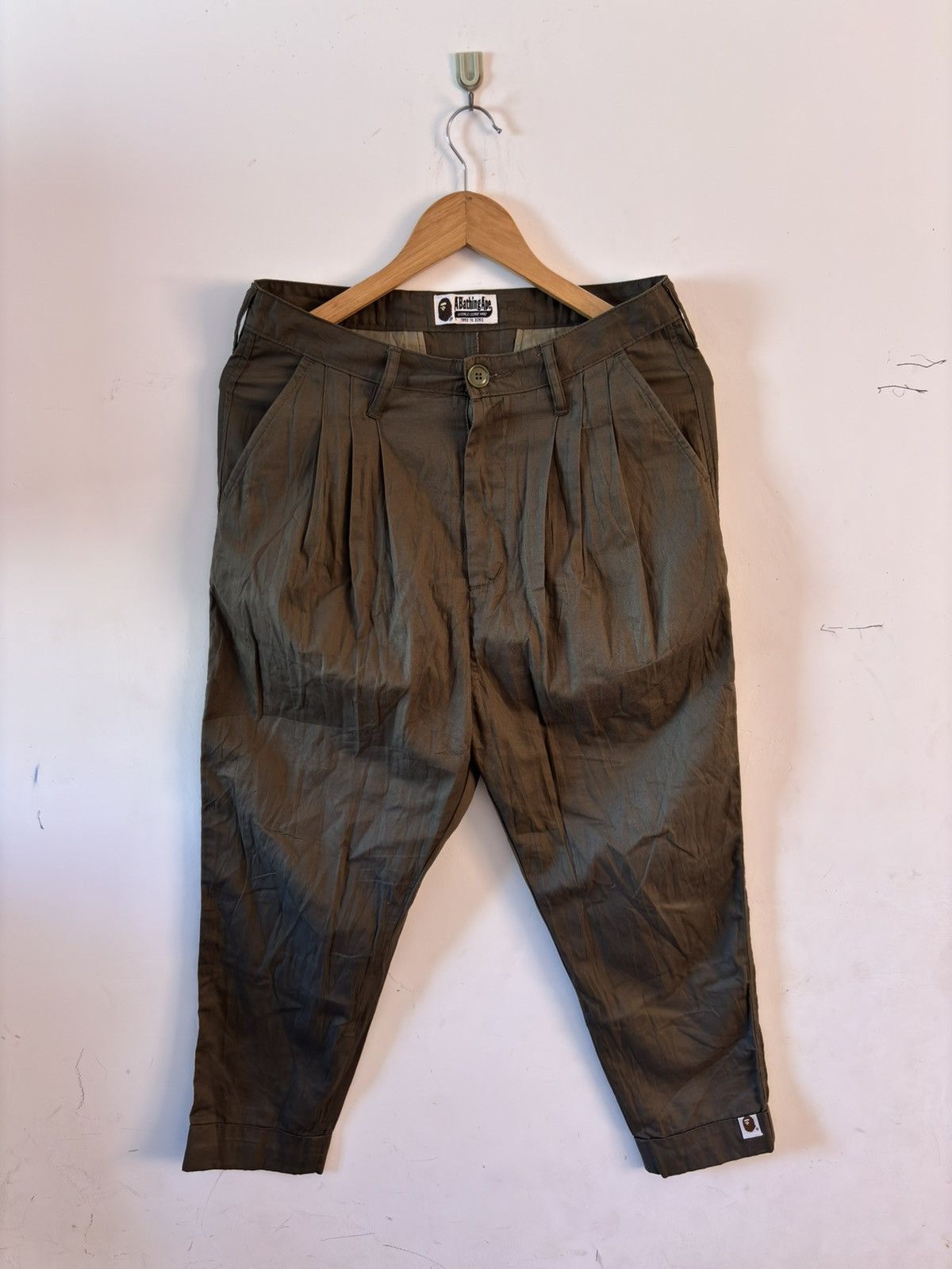 Bape Bape by A Bathing Ape Pleated Chino Trousers Size 30" / US 8 / IT 44 - 1 Thumbnail