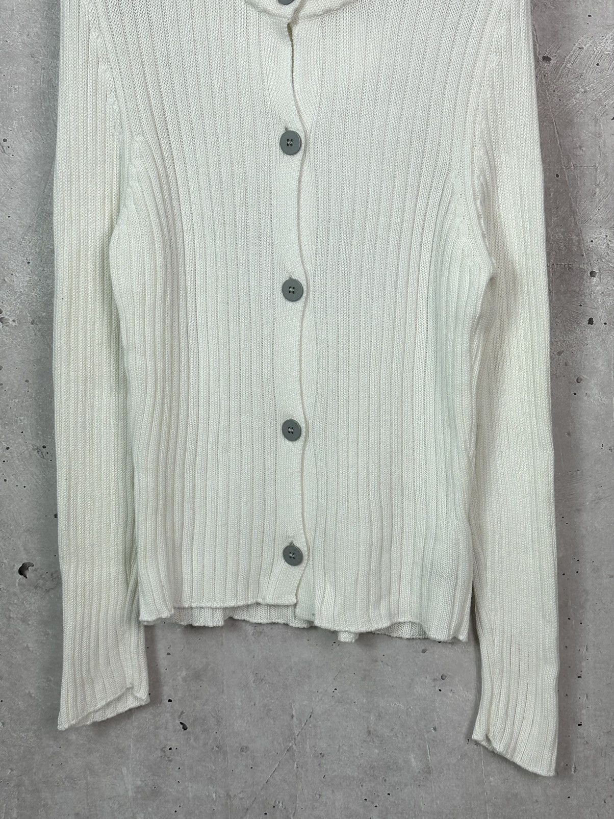 C.P. Company C.P. Company Vintage White Knit Cotton Button Hooded Sweater Size US S / EU 44-46 / 1 - 3 Thumbnail