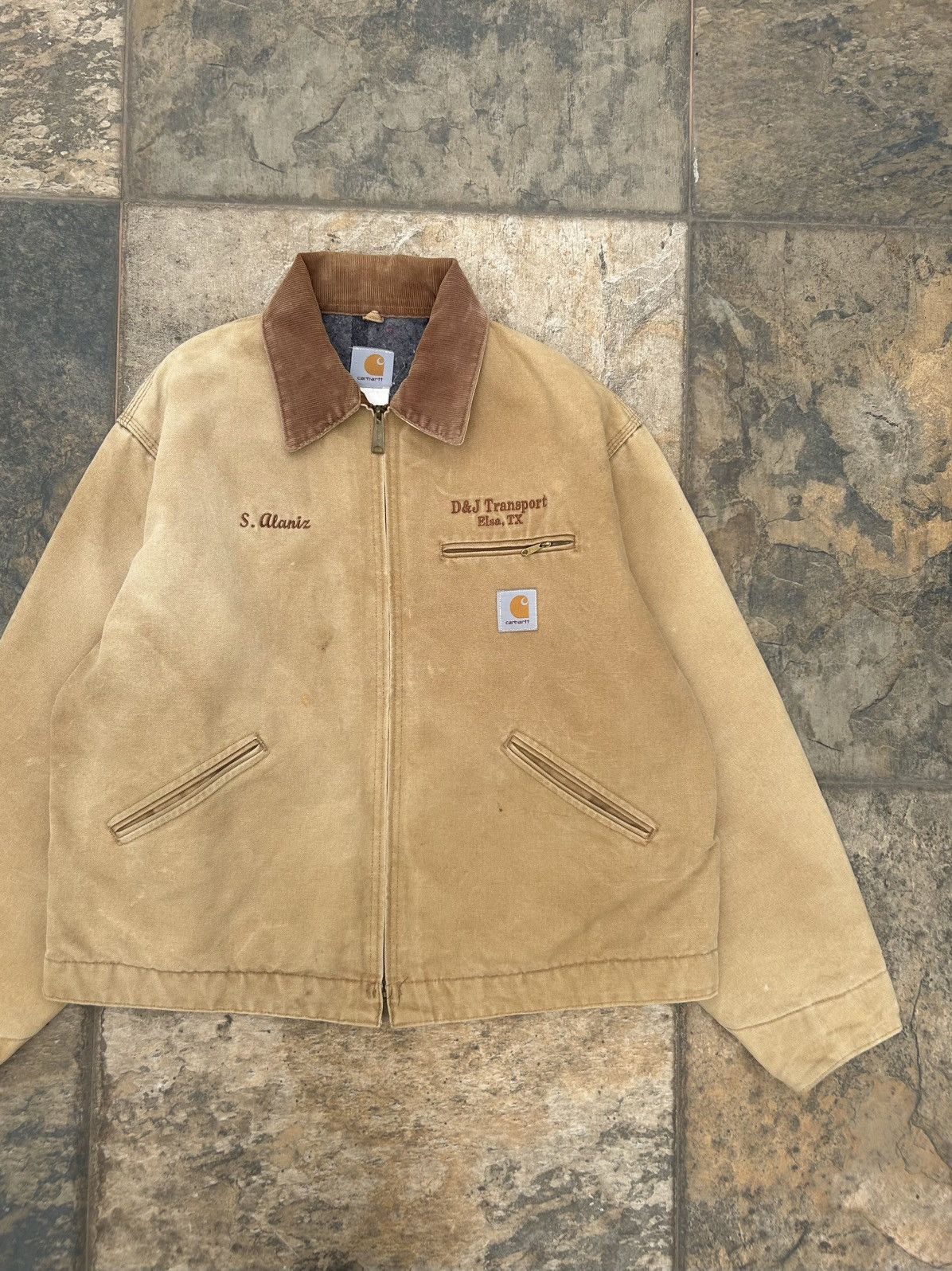 Carhartt × Japanese Brand × Vintage Carhartt Detroit Jacket BIG LOGO Size US XL / EU 56 / 4 - 2 Thumbnail