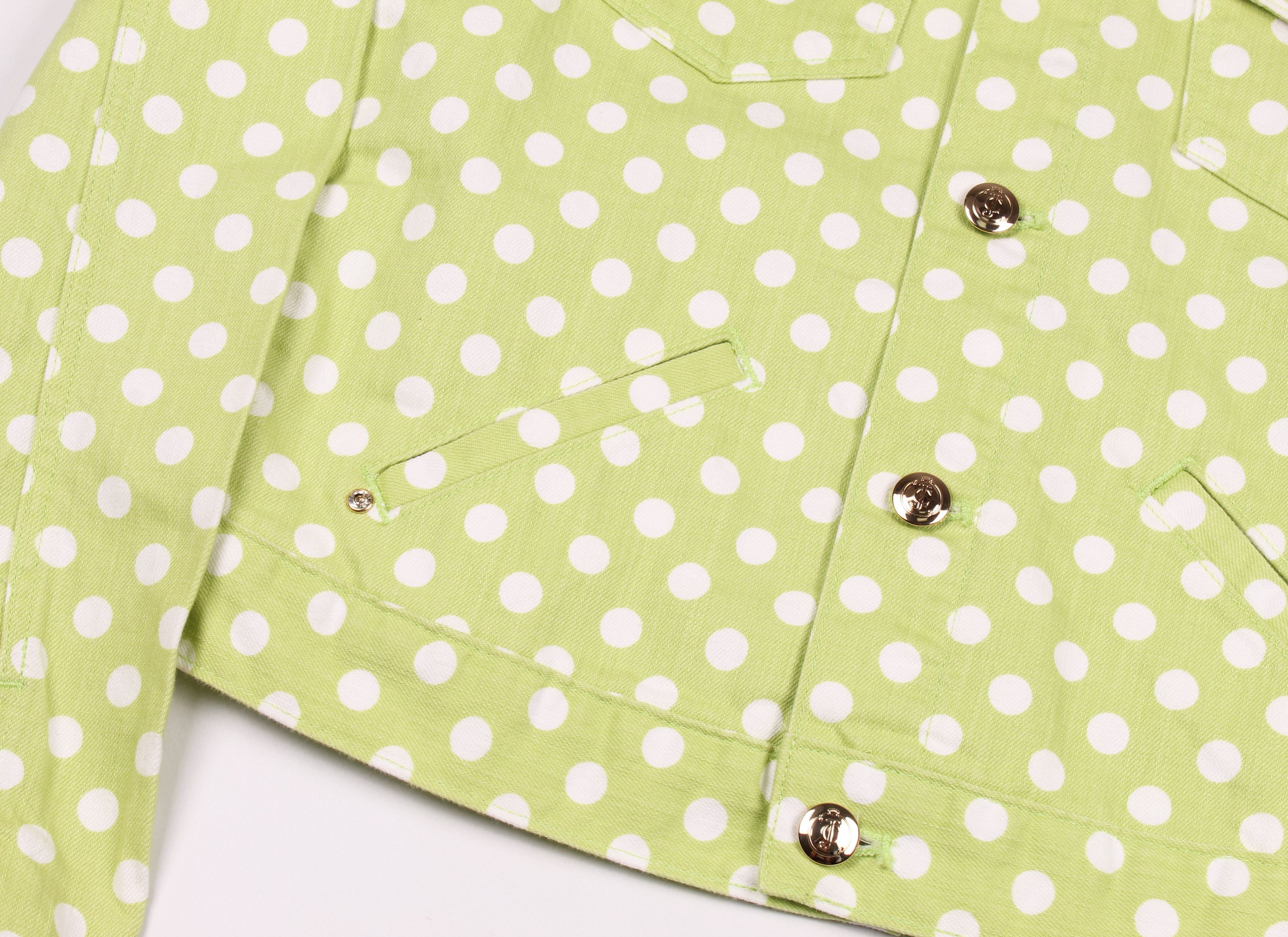 Juicy Couture × Vintage Juicy Couture Vintage Y2K Polka Dot Lemongrass Jacket Size M / US 6-8 / IT 42-44 - 3 Thumbnail
