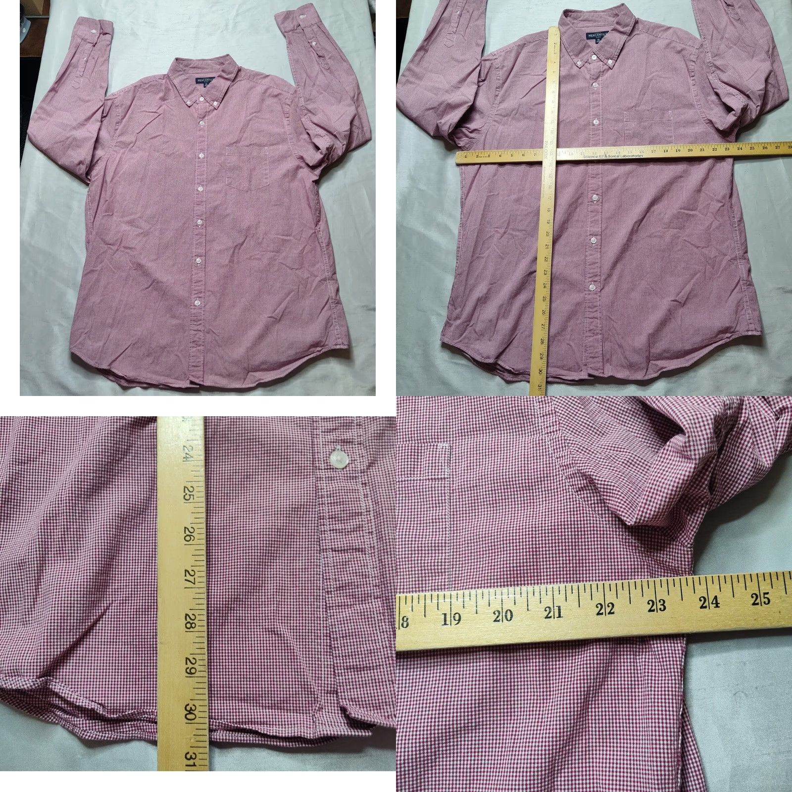 J.Crew J.CREW MERCANTILE FLEX Red Gingham Check Button Shirt - Men XL Size US XL / EU 56 / 4 - 8 Thumbnail