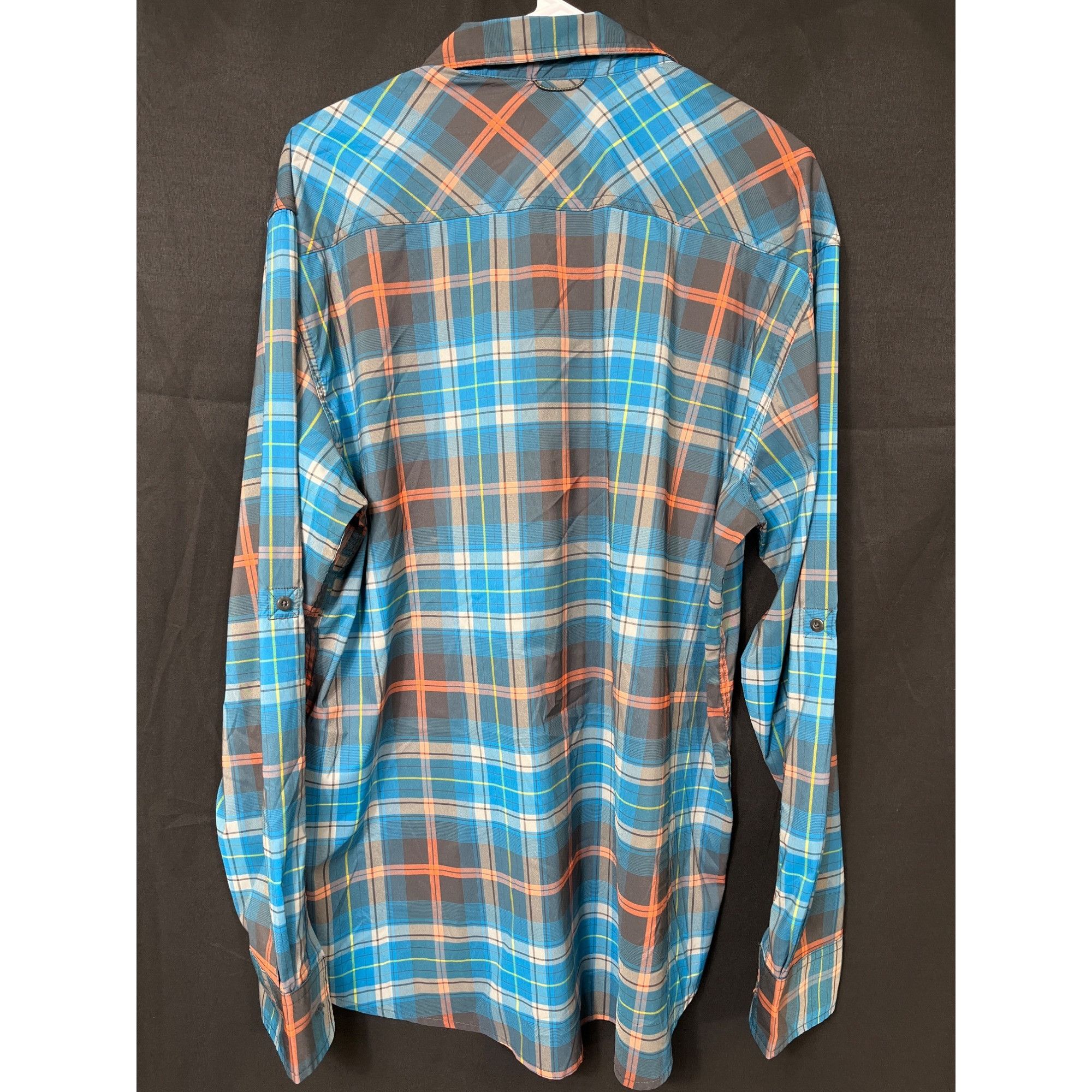 St. Johns Bay St. Johns Bay SKu 7619 Mens blue and Orange Plaid Long Sleev Size US L / EU 52-54 / 3 - 2 Thumbnail
