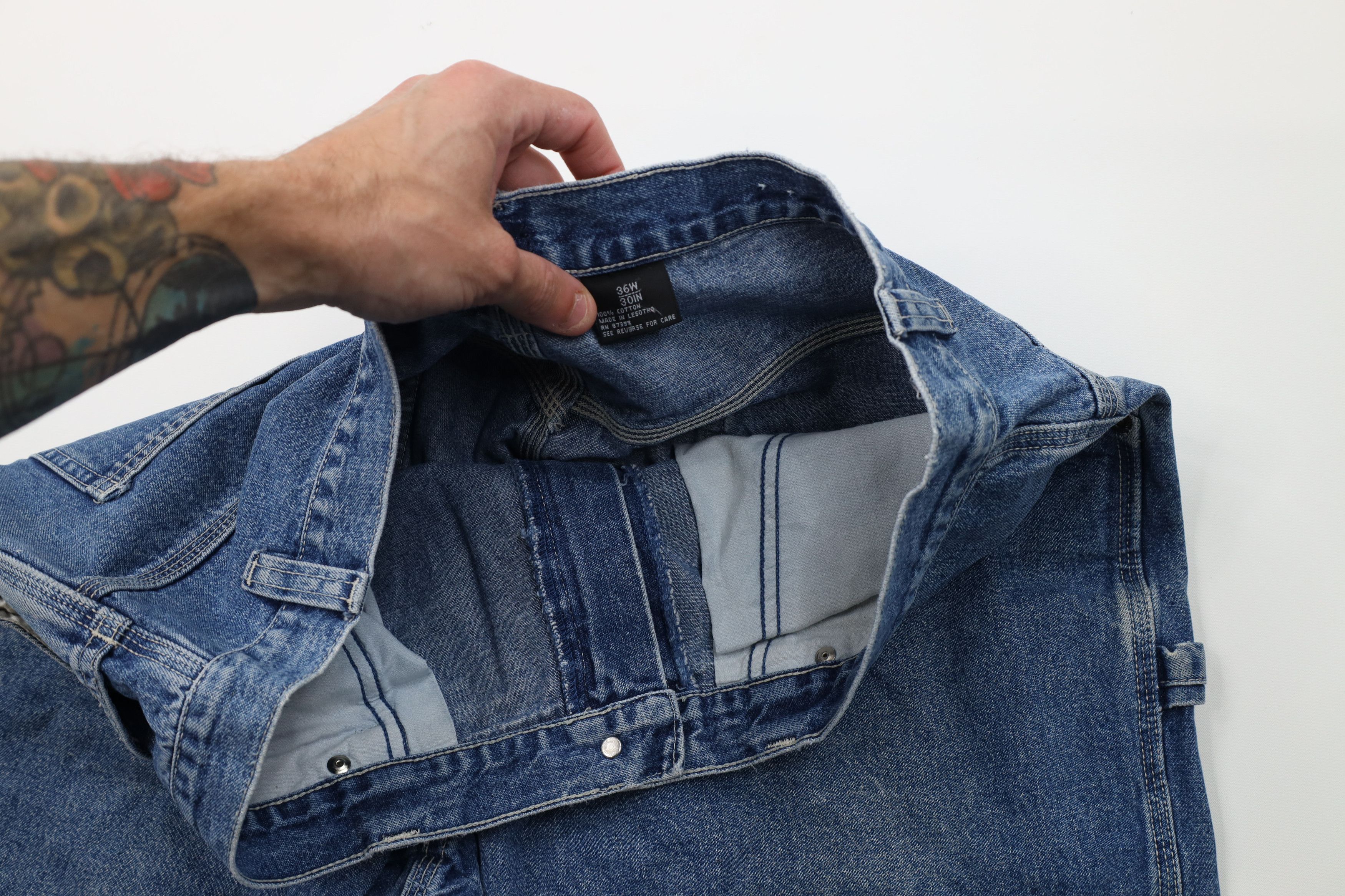 Vintage Vintage 90s Y2K Streetwear Wide Leg Skateboard Denim Jeans Size US 36 / EU 52 - 8 Thumbnail