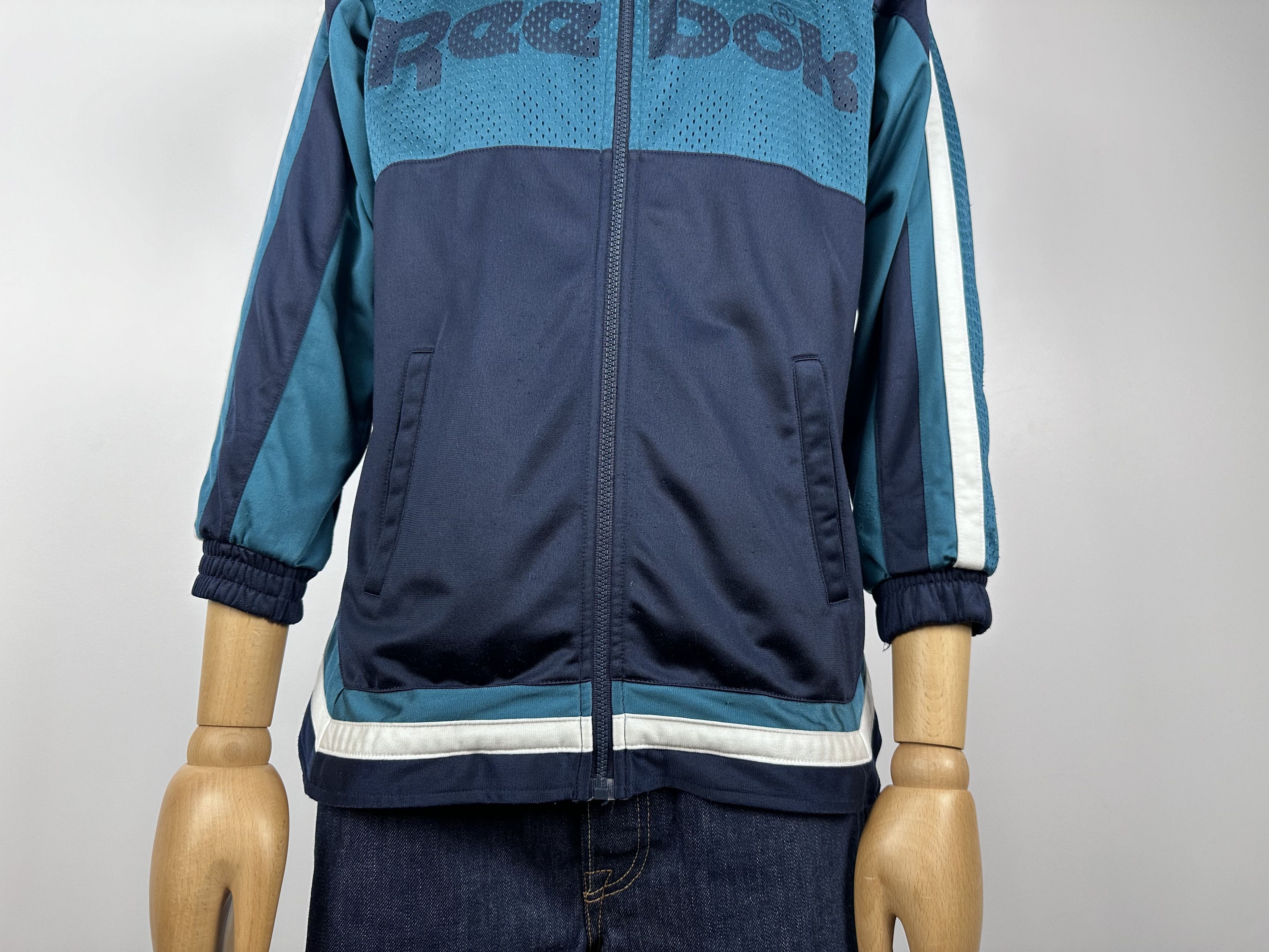 Reebok × Vintage Reebok Vintage 90s Blue Green Track Tracksuit Top Jacket Size US XS / EU 42 / 0 - 4 Thumbnail