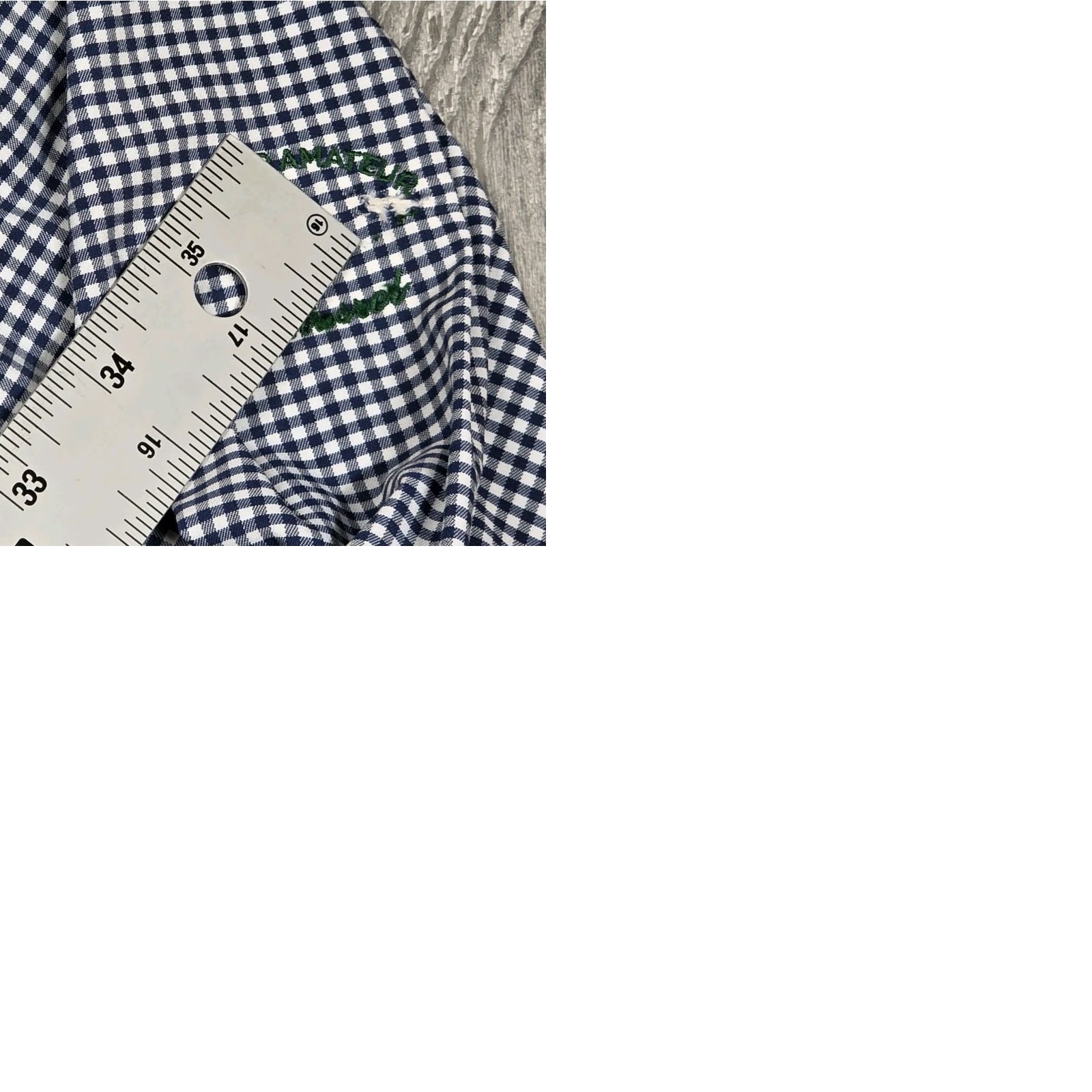 Peter Millar PETER MILLAR Performance Button Up Shirt Baltusrol Golf Club L Blue Mini Check Shirt Regular Mens L Blue Peter Millar Summer Comfort Size US L / EU 52-54 / 3 - 10 Thumbnail