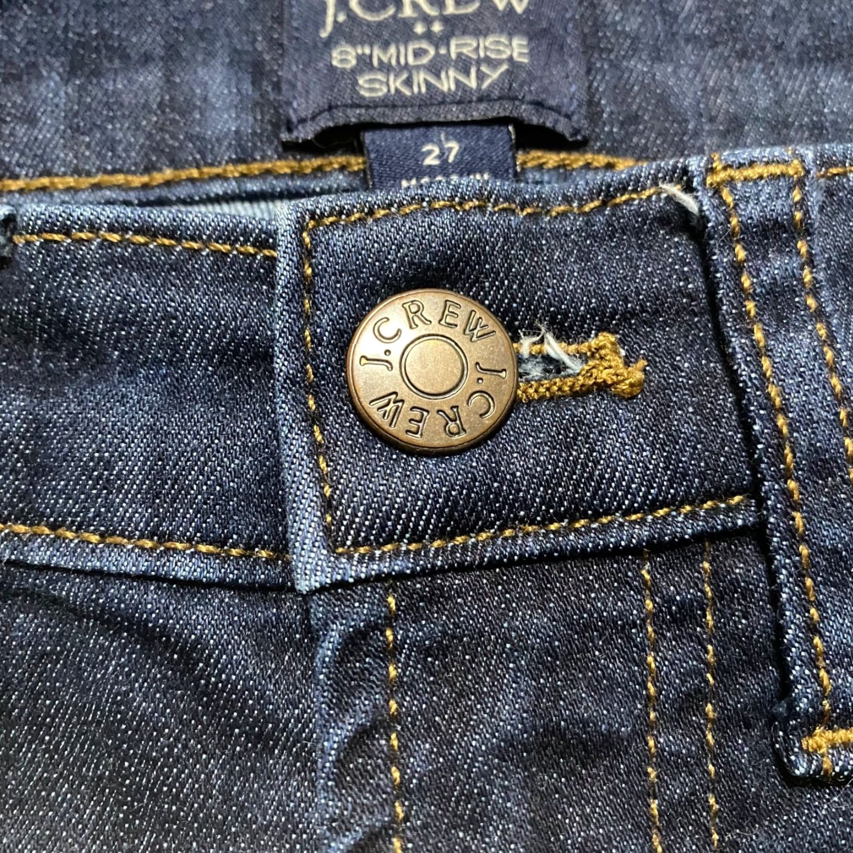 J.Crew J. Crew Jeans Womens sz 27 Blue Denim Dark Wash Mid Rise Skinny Size 27" / US 4 / IT 40 - 4 Thumbnail