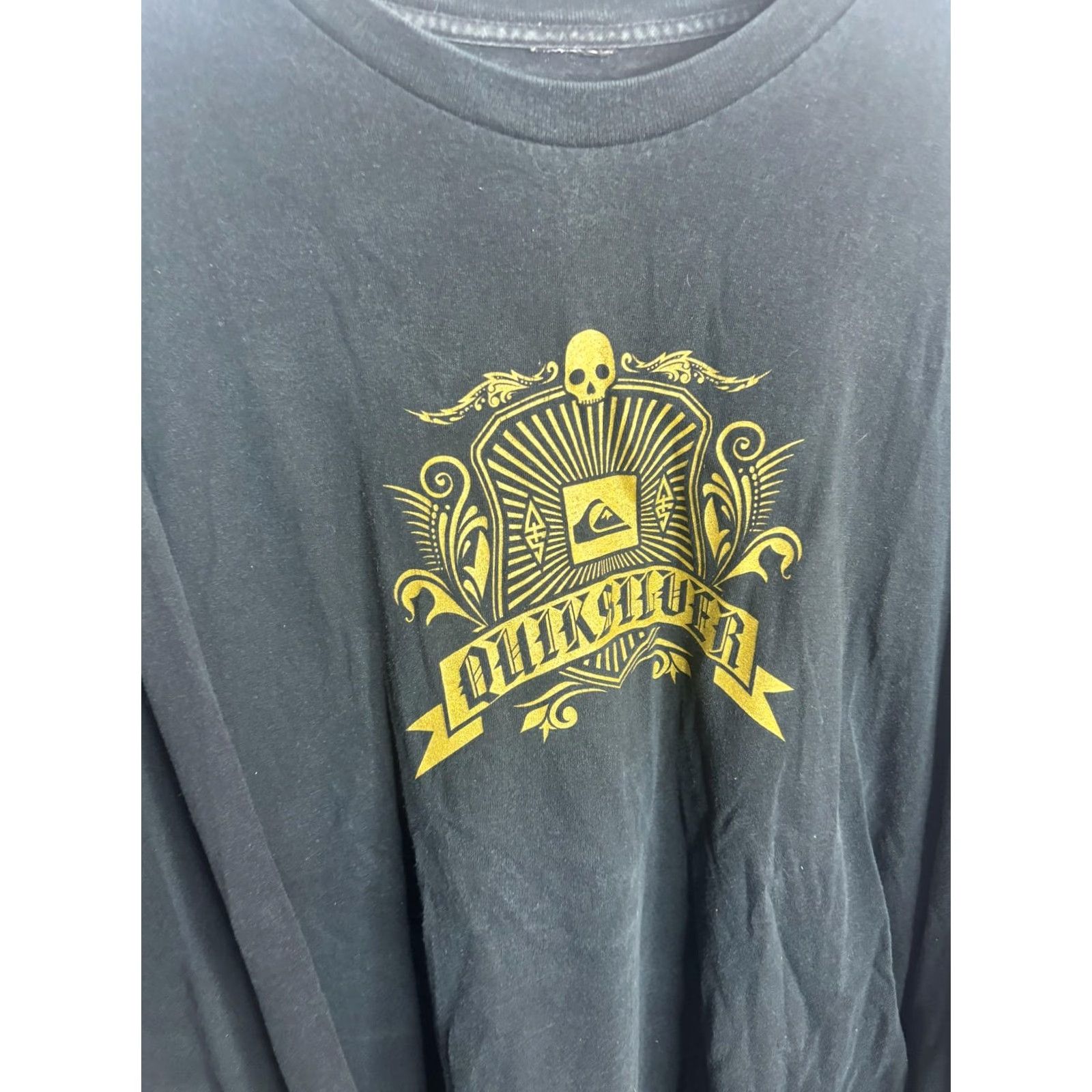 Quiksilver Quiksilver Shirt Mens XL Long Sleeve Skull Graphic Skate Surfer Black Crew Neck Print Size US L / EU 52-54 / 3 - 2 Thumbnail