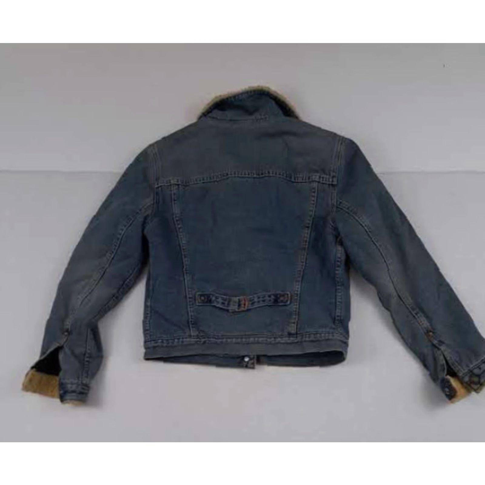Vintage VINTAGE Levis Jacket Woman Junior Medium Sherpa Lined Blue Denim Bomber Western Outdoor Wear Womens Size 32" / US 10 / IT 46 - 6 Thumbnail