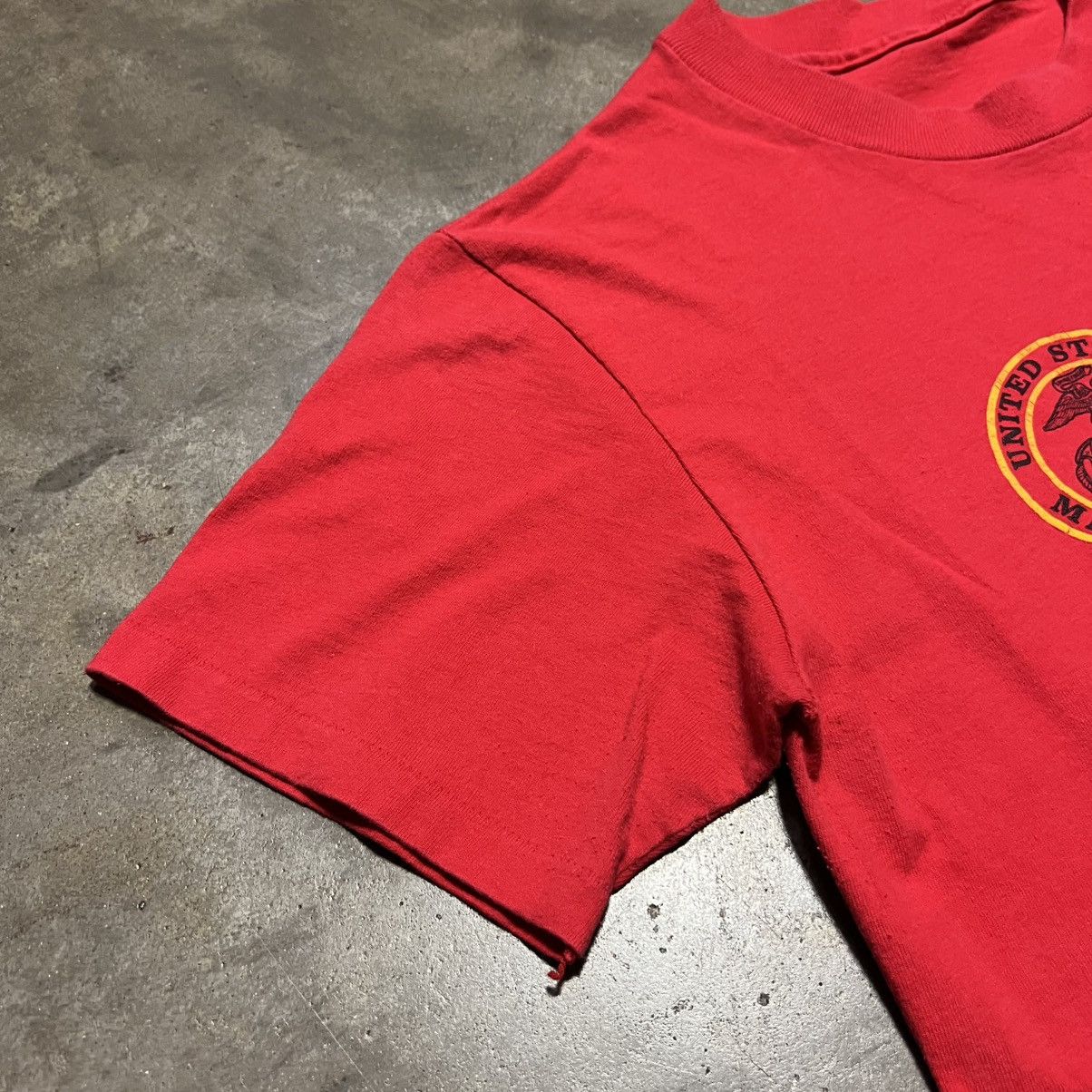 Vintage Vintage 80s USMC Military Marines T shirt Graphic Tee Grunge Size US S / EU 44-46 / 1 - 7 Thumbnail