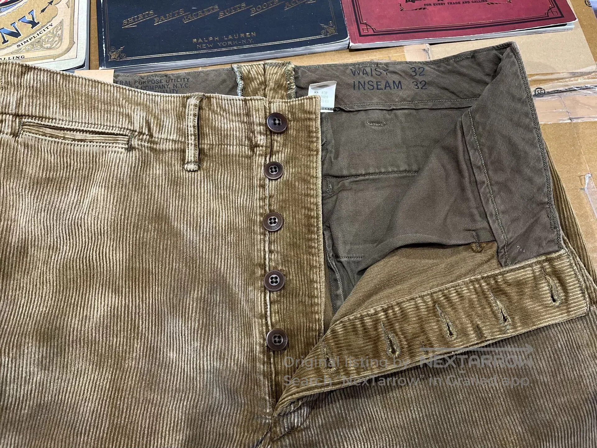 RRL Ralph Lauren Vintage Corduroy Patchwork Casual Pants. Size US 32 / EU 48 - 8 Thumbnail