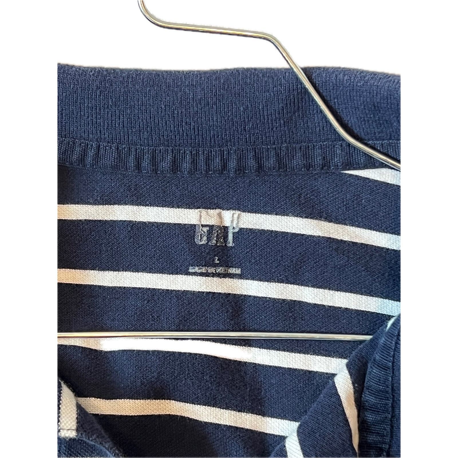 Gap The Gap Navy Blue Striped Polo Shirt, Men's L Size US L / EU 52-54 / 3 - 3 Thumbnail