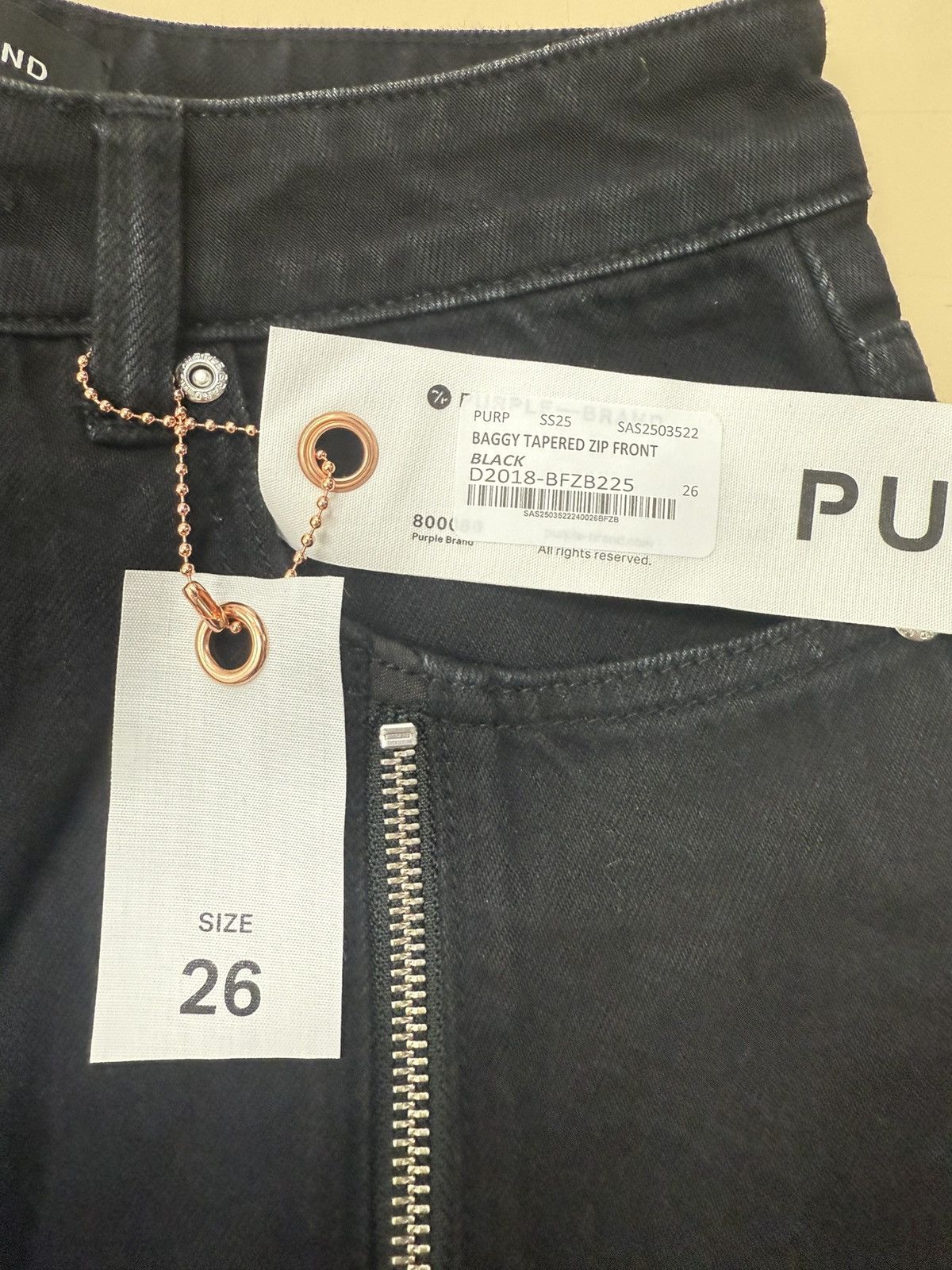Other Purple Brand Tapered Zip Up Front Jeans Size 26" / US 2 / IT 38 - 2 Thumbnail