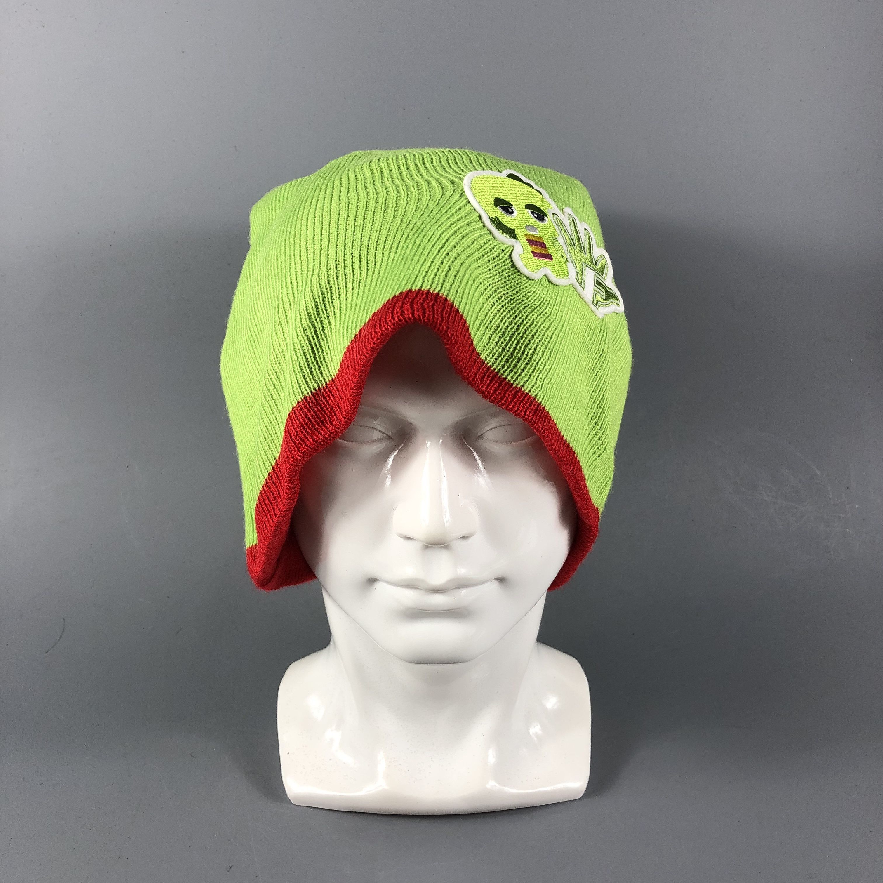 Vintage Green Dinosaur Slouchy Beanie Snowcap Snow Hat B796 Size ONE SIZE - 1 Thumbnail