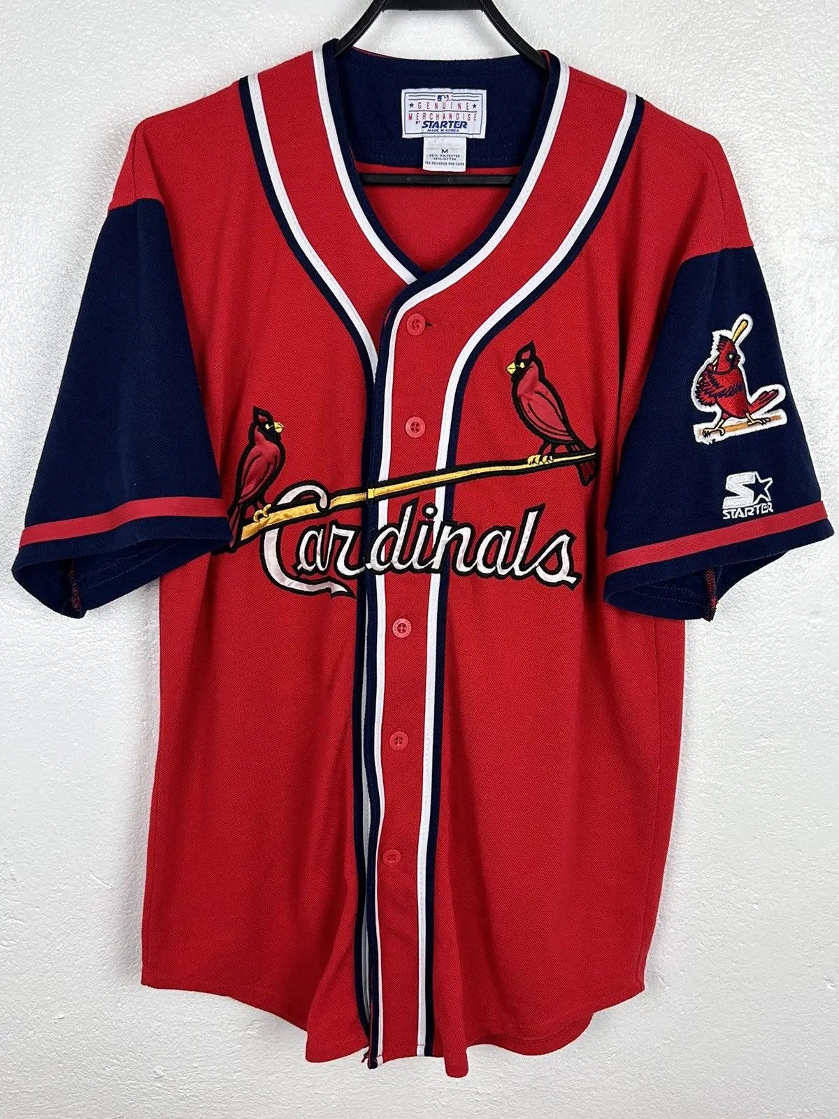 MLB 90s Vintage Starter St. Louis Cardinals MLB Button Up Size US M / EU 48-50 / 2 - 1 Thumbnail