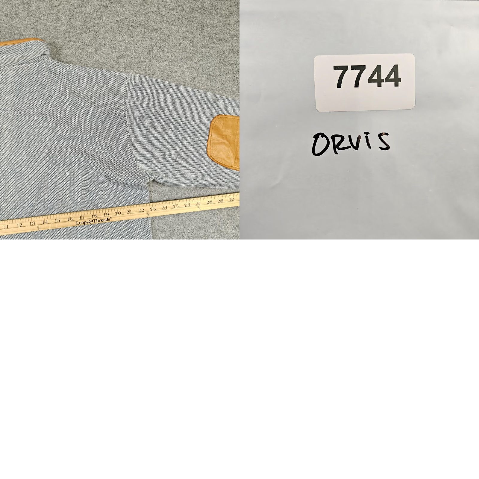 Orvis Orvis Sweatshirt Mens Large Gray Leather Elbow Patch 1/4 Zip Pullover Fleece Size US L / EU 52-54 / 3 - 8 Thumbnail