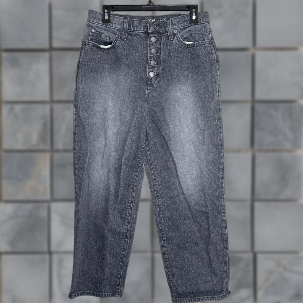 Vintage VINTAGE Universal Thread Jeans 8 Gray Denim Button Fly Straight Style 90s Grunge Retro Women Size 30" / US 8 / IT 44 - 1 Thumbnail