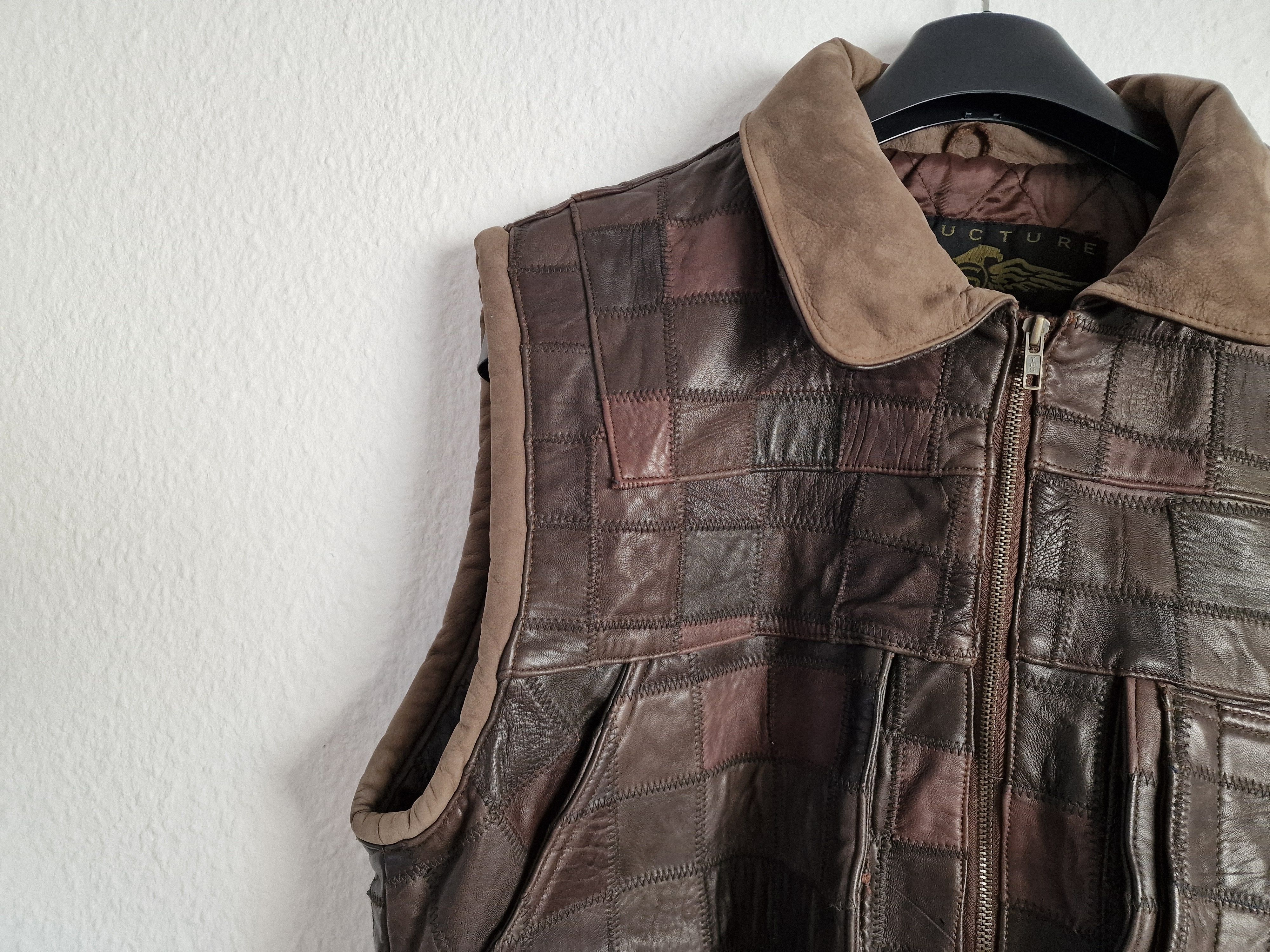 Genuine Leather × Vintage Genuine Leather Vintage Vest bomber deep front pockets Size US S / EU 44-46 / 1 - 4 Thumbnail