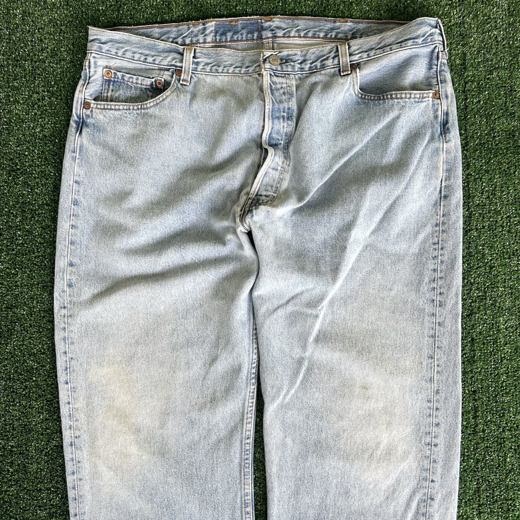 Levi's **Vintage 90s Levi's 501 Light Blue USA Button Fly Jeans 41x31"** User: Vintage 90s Levi's 501 Light Blue USA Button Fly Jeans 41x31" Size US 41 - 6 Thumbnail