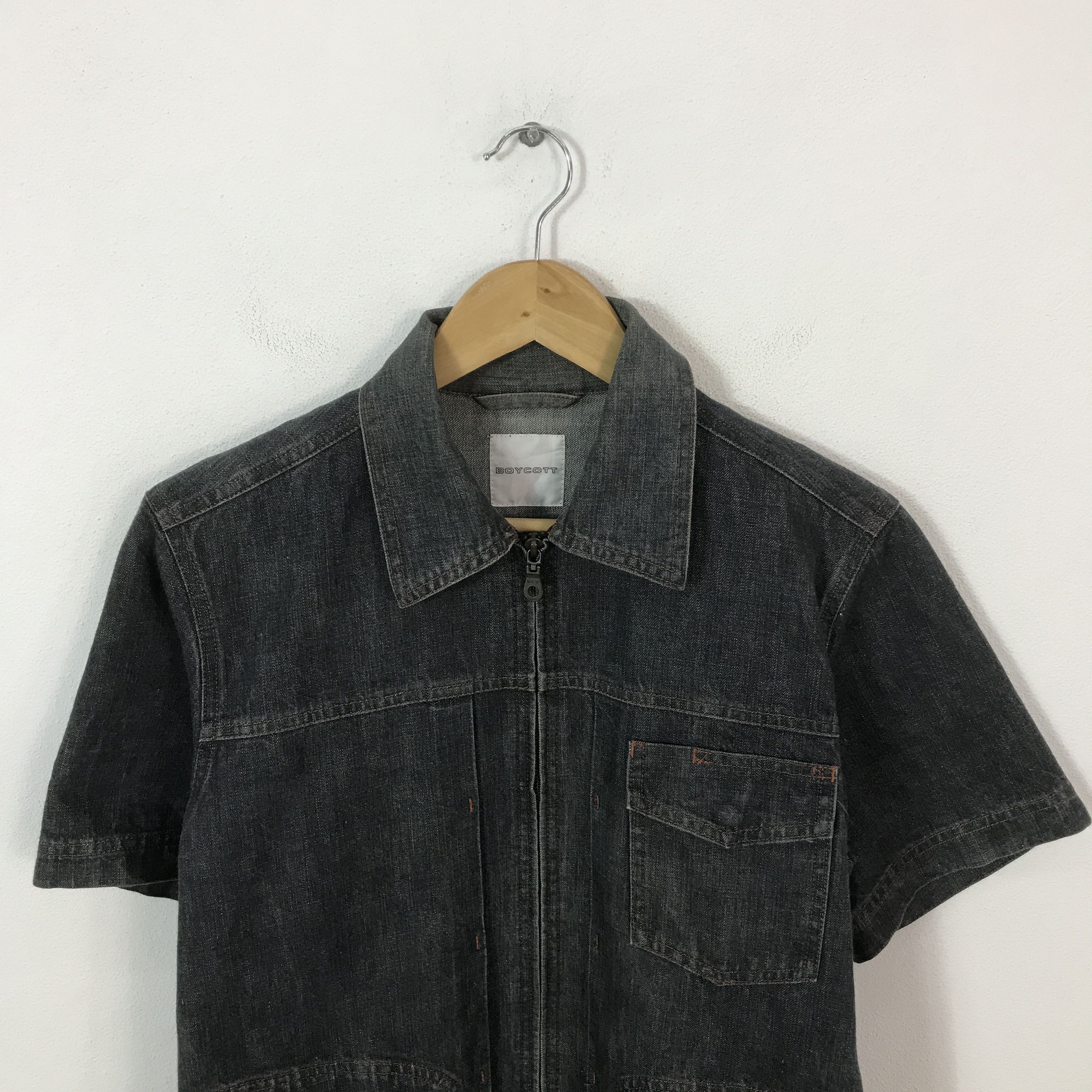 Boycott Boycott Japanese Denim Zipped Shirt style jacket K66B19 Size US L / EU 52-54 / 3 - 2 Thumbnail