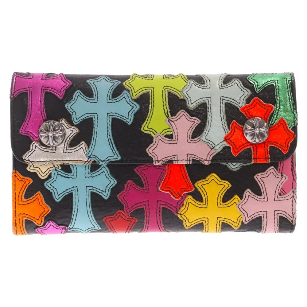 image of Chrome Hearts Multi-Color Cemetery Clutch in Black, Women's