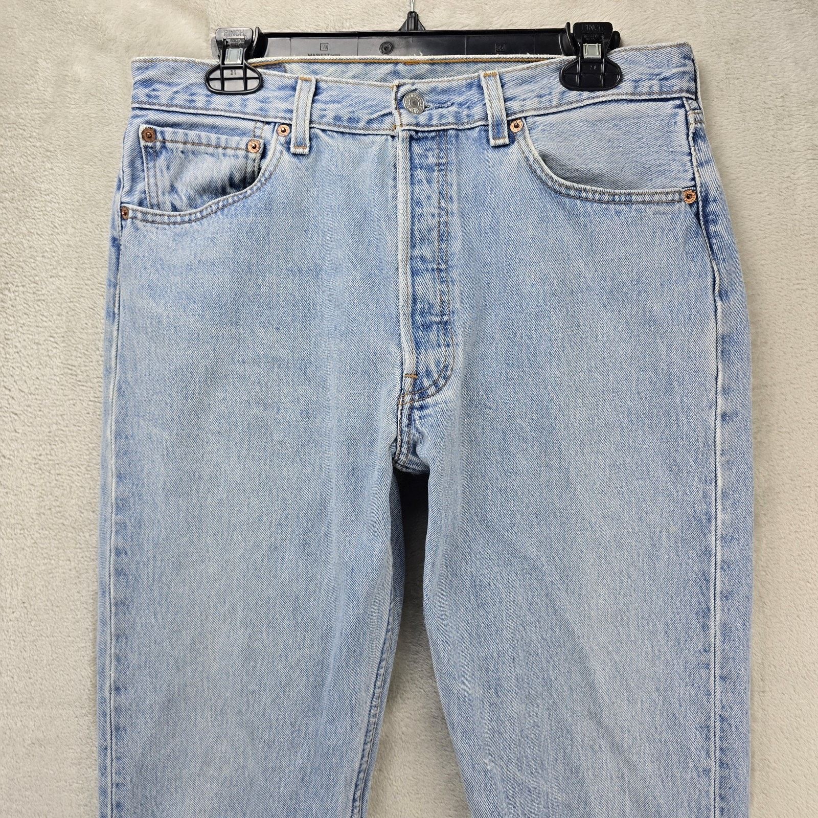 Levi's Vintage Levis 501 Women Jeans 33X34 (Fits 32x32) Blue 90s Size 32" / US 10 / IT 46 - 2 Thumbnail