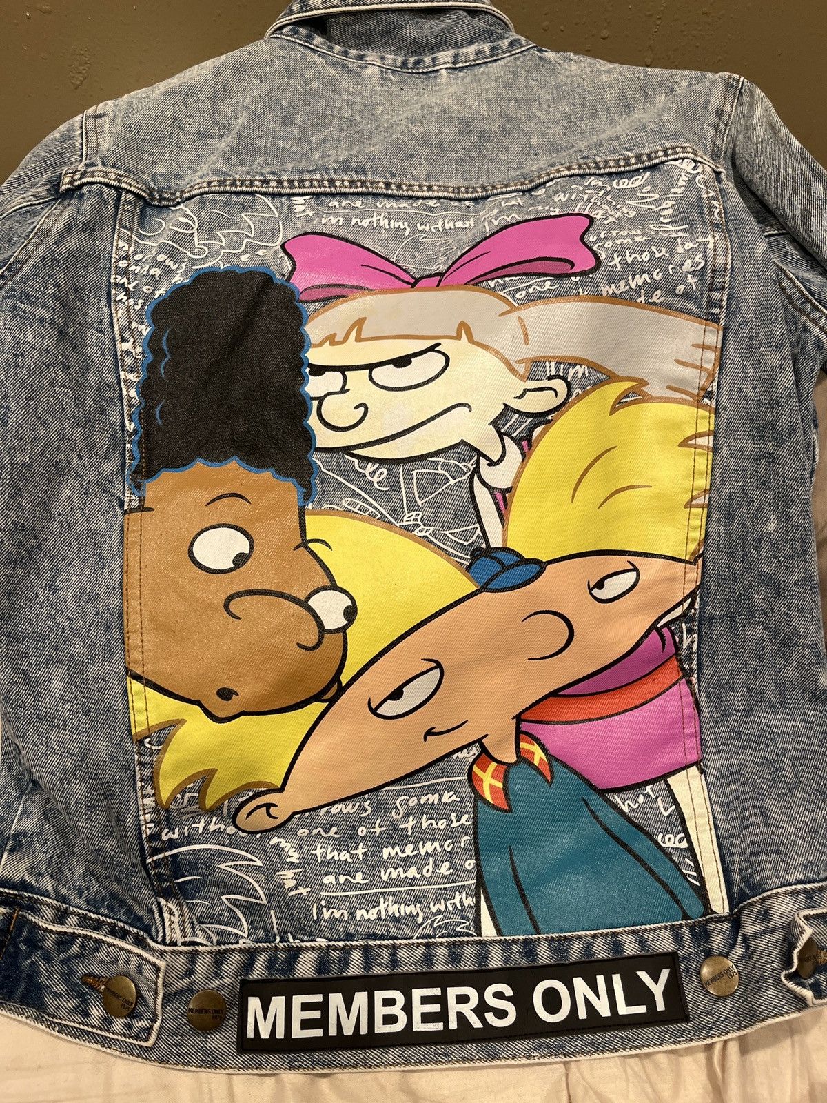 Members Only × Nicole Club Nickelodeon X members only denim jacket “Hey Arnold” Size US S / EU 44-46 / 1 - 1 Thumbnail