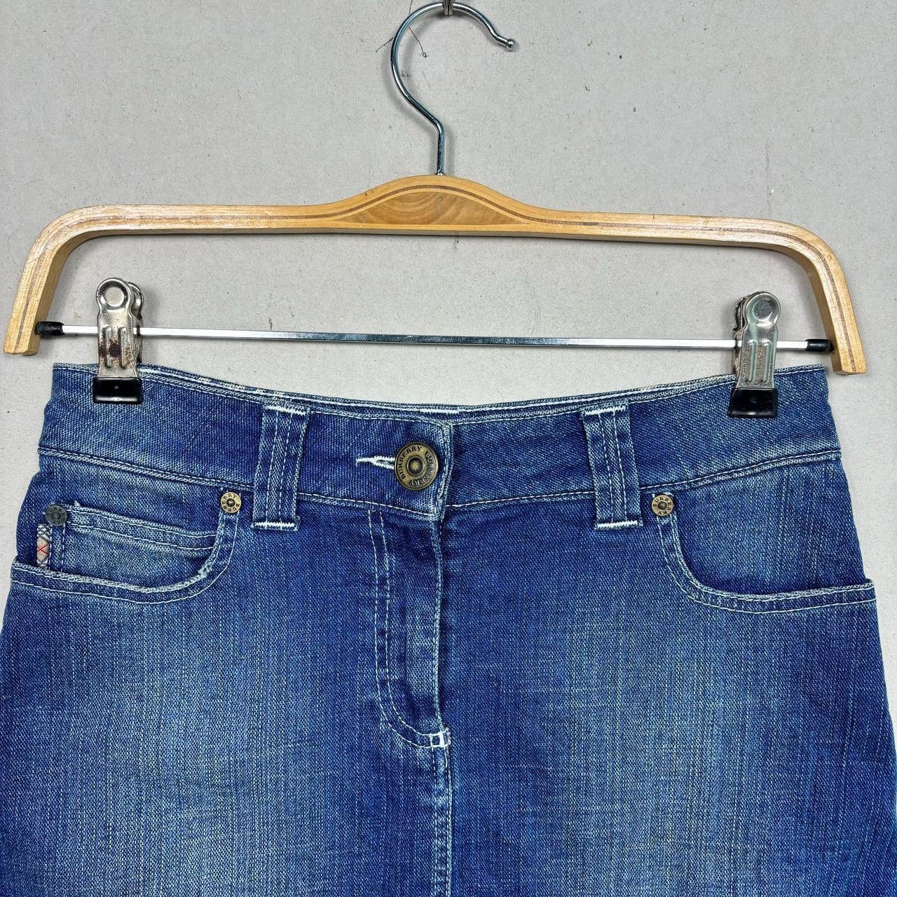 Burberry Burberry London Vintage Denim Skirt Italy Nova Check Size 26" / US 2 / IT 38 - 3 Thumbnail