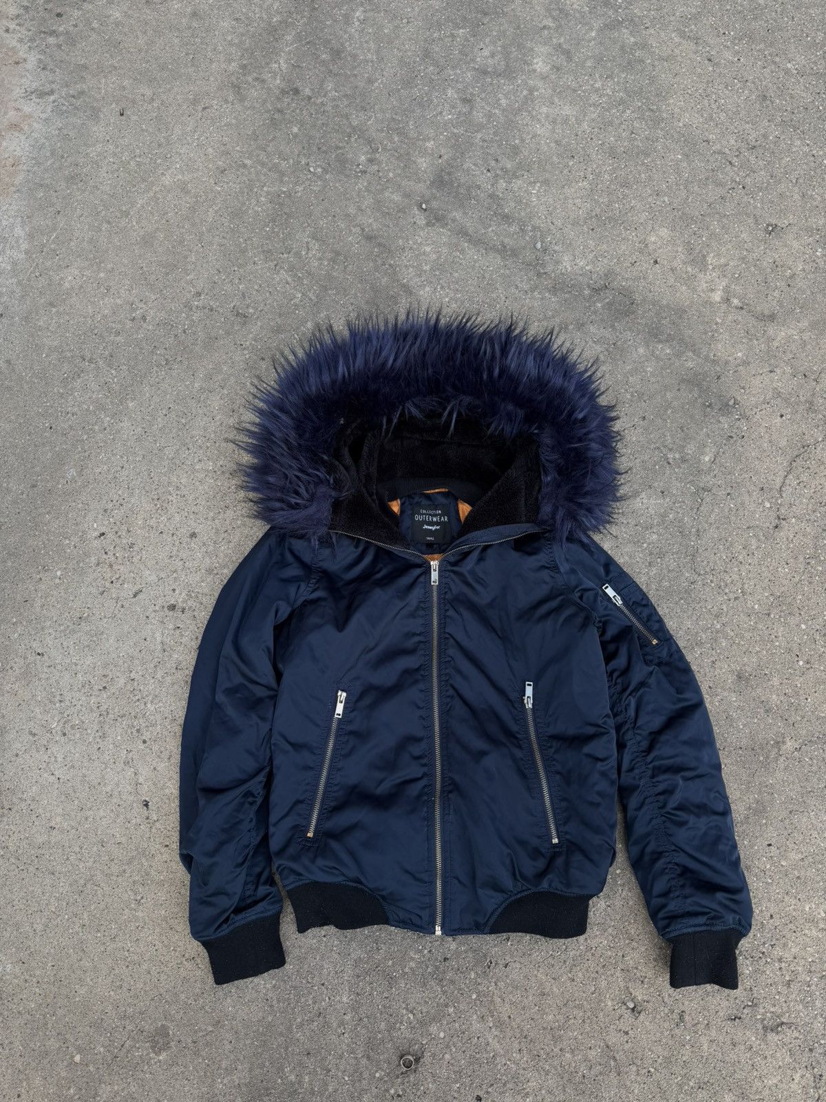 Other Streetwear Fur Hooded Bomber Jacket Size S / US 4 / IT 40 - 5 Thumbnail